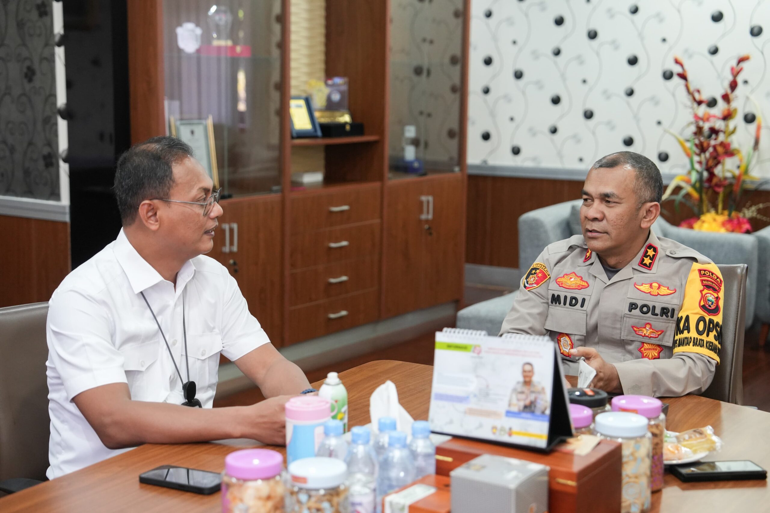 Kapolda Malut Menerima Silaturahmi Dari Tim Supervisi BPK RI