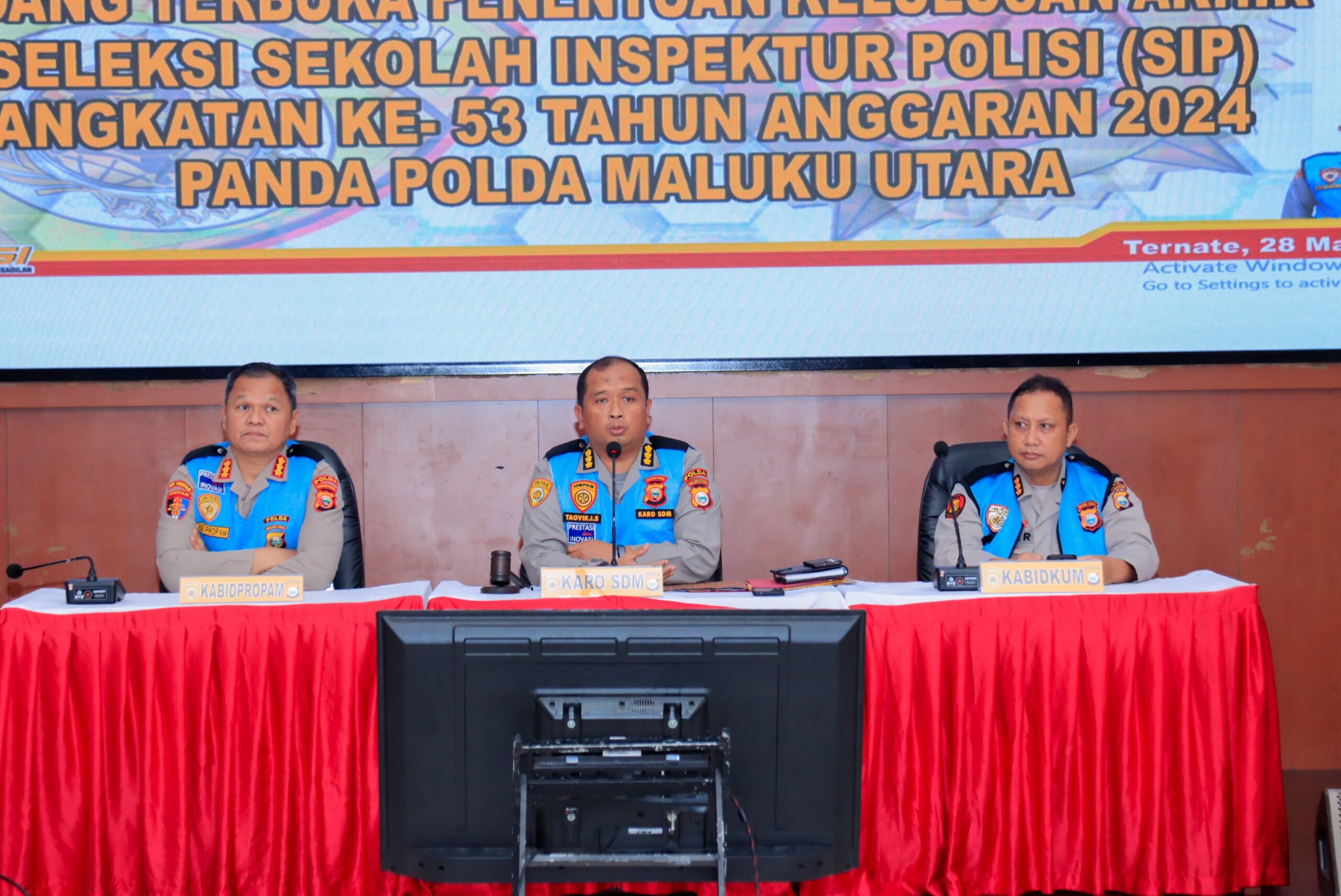 49 Personel Polda Maluku Utara lulus terpilih mengikuti pendidikan Sekolah Inspektur Polisi (SIP) Tahun 2024