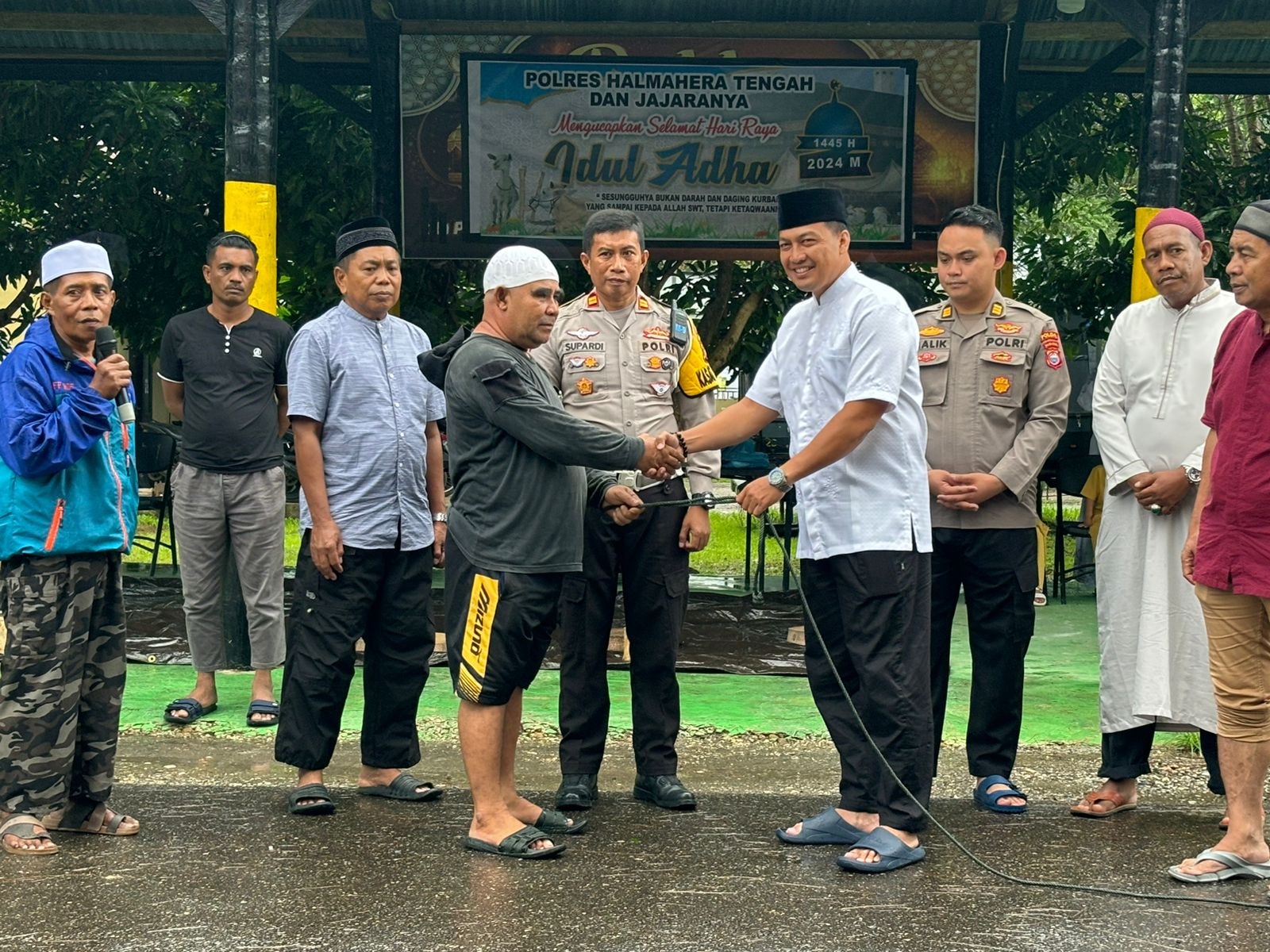 Idul Adha 1445 H, Polres Halmahera Tengah  Berkurban 11  Sapi.