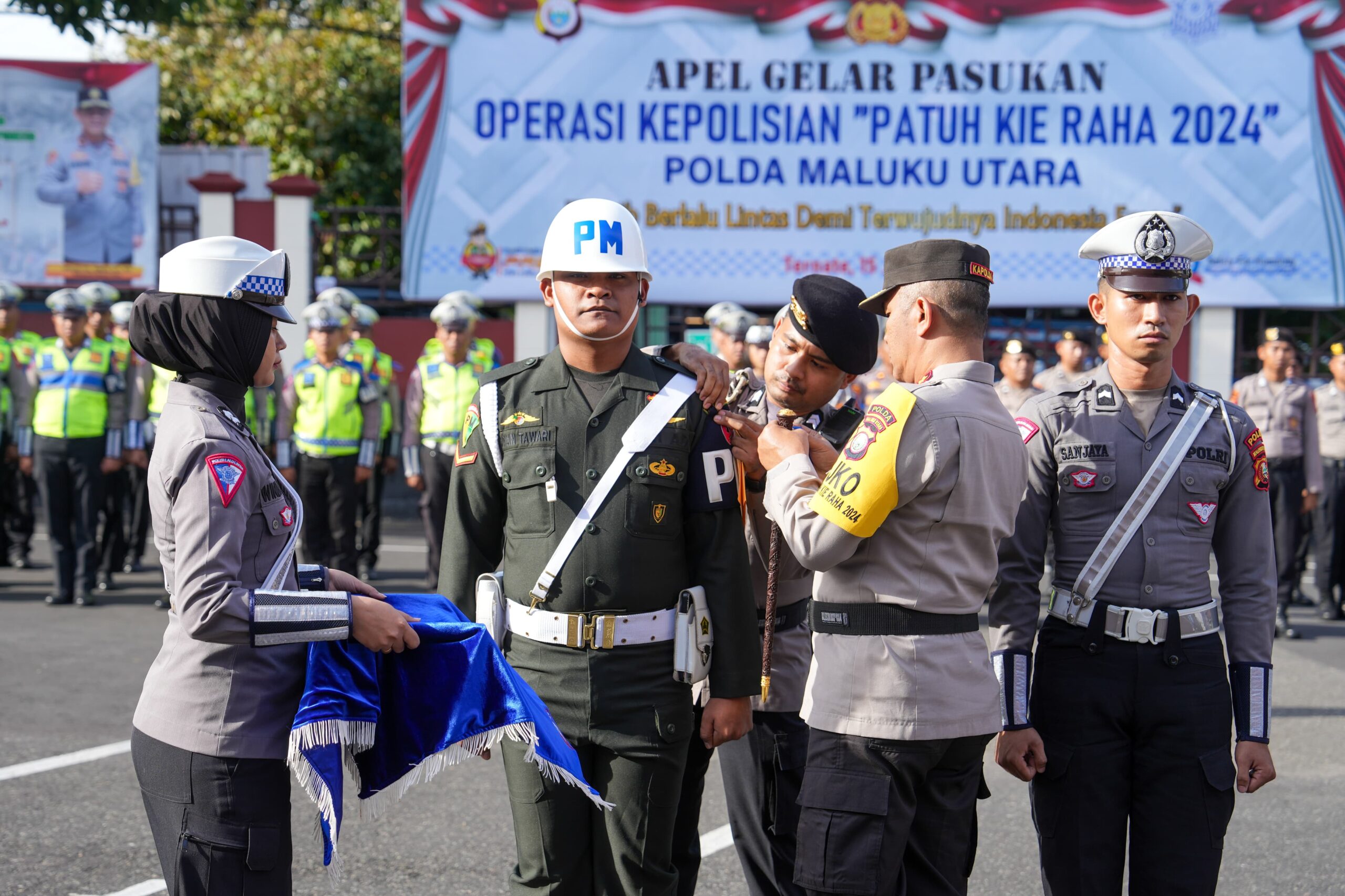 Kapolda Malut Pimpin Apel Gelar Pasukan Operasi Patuh Kie Raha 2024