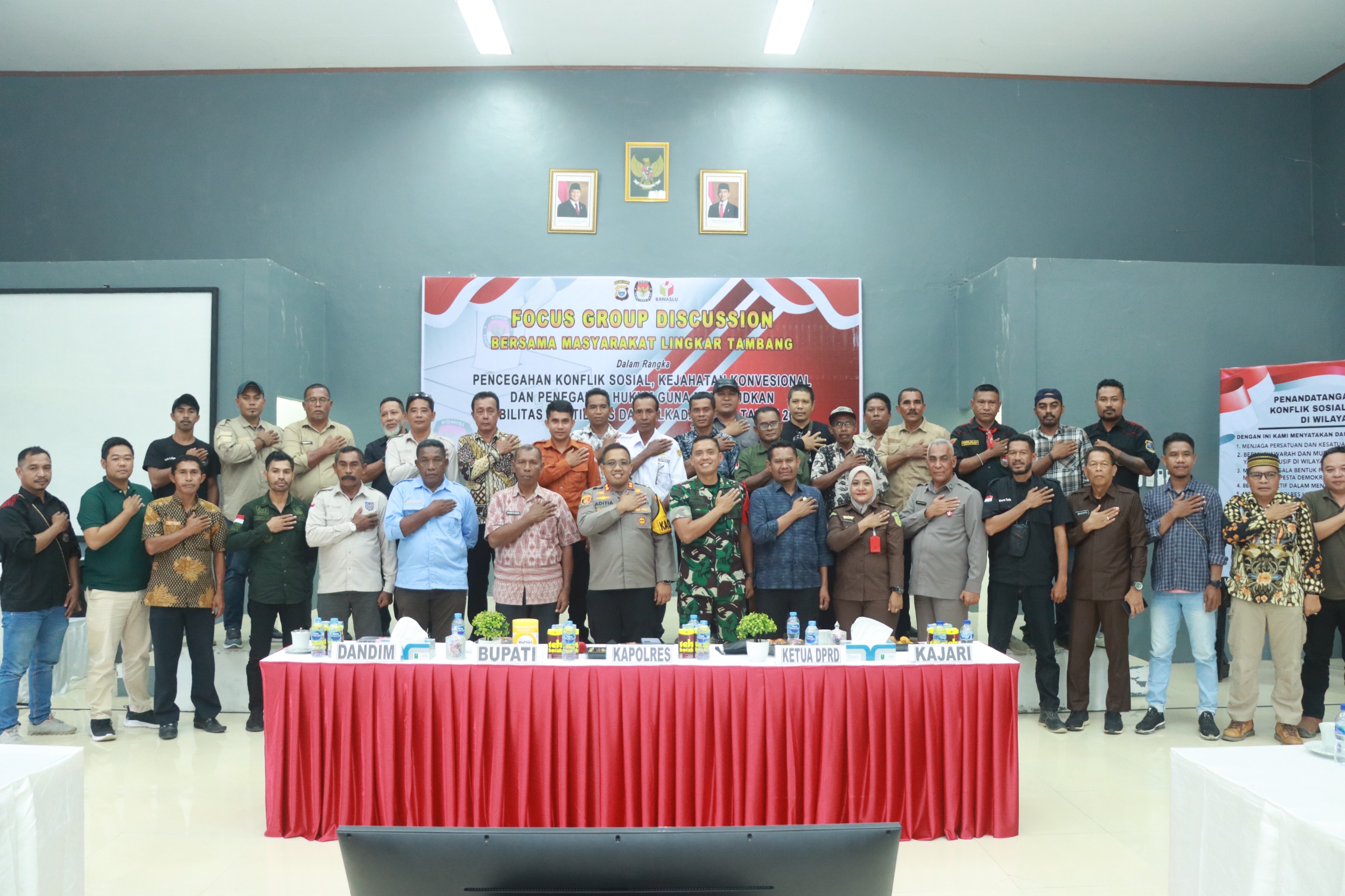 Polres Halteng gelar FGD  dengan Masyarakat Lingkar Tambang di Kabupaten Halteng.