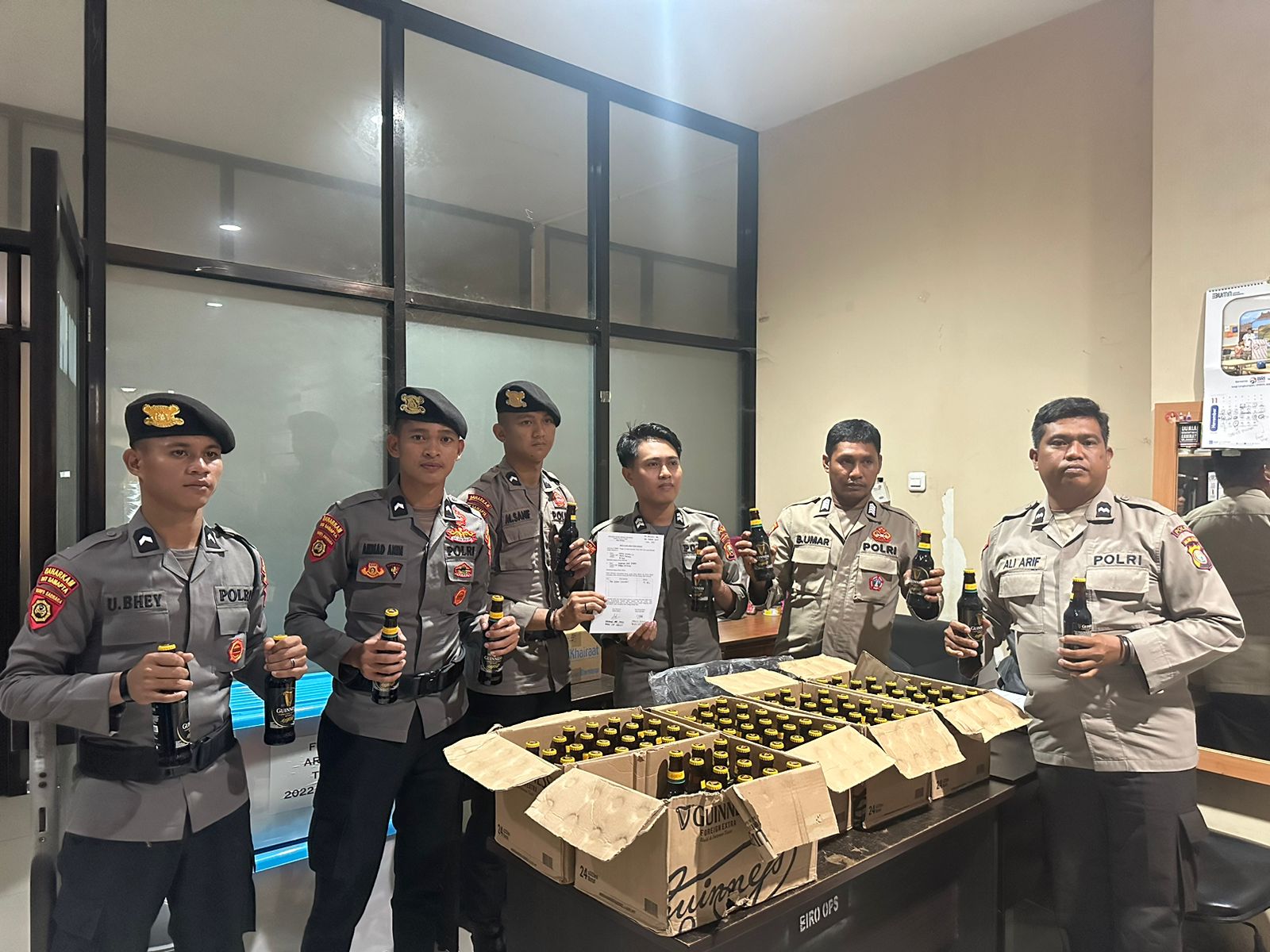 Hari Ke 2 Ops Pekat, Tim 1 Pekat Kieraha II Polda Malut Berhasil Amankan Ratusan Miras