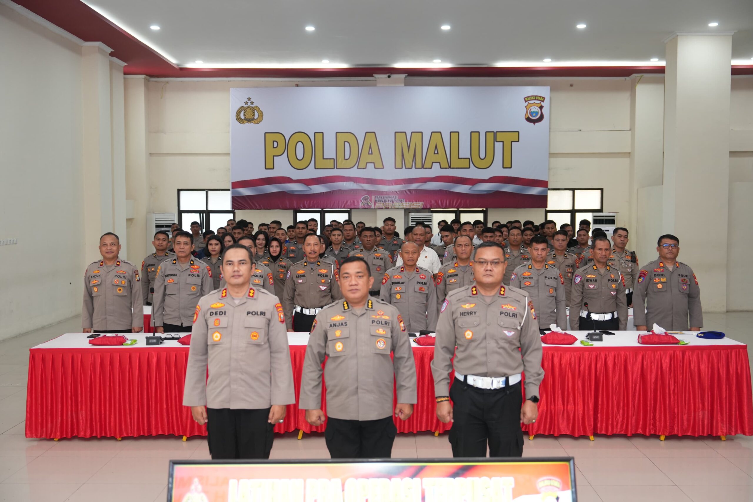 Polda Maluku Utara Gelar Latihan Pra Operasi Ketupat Kieraha 2025