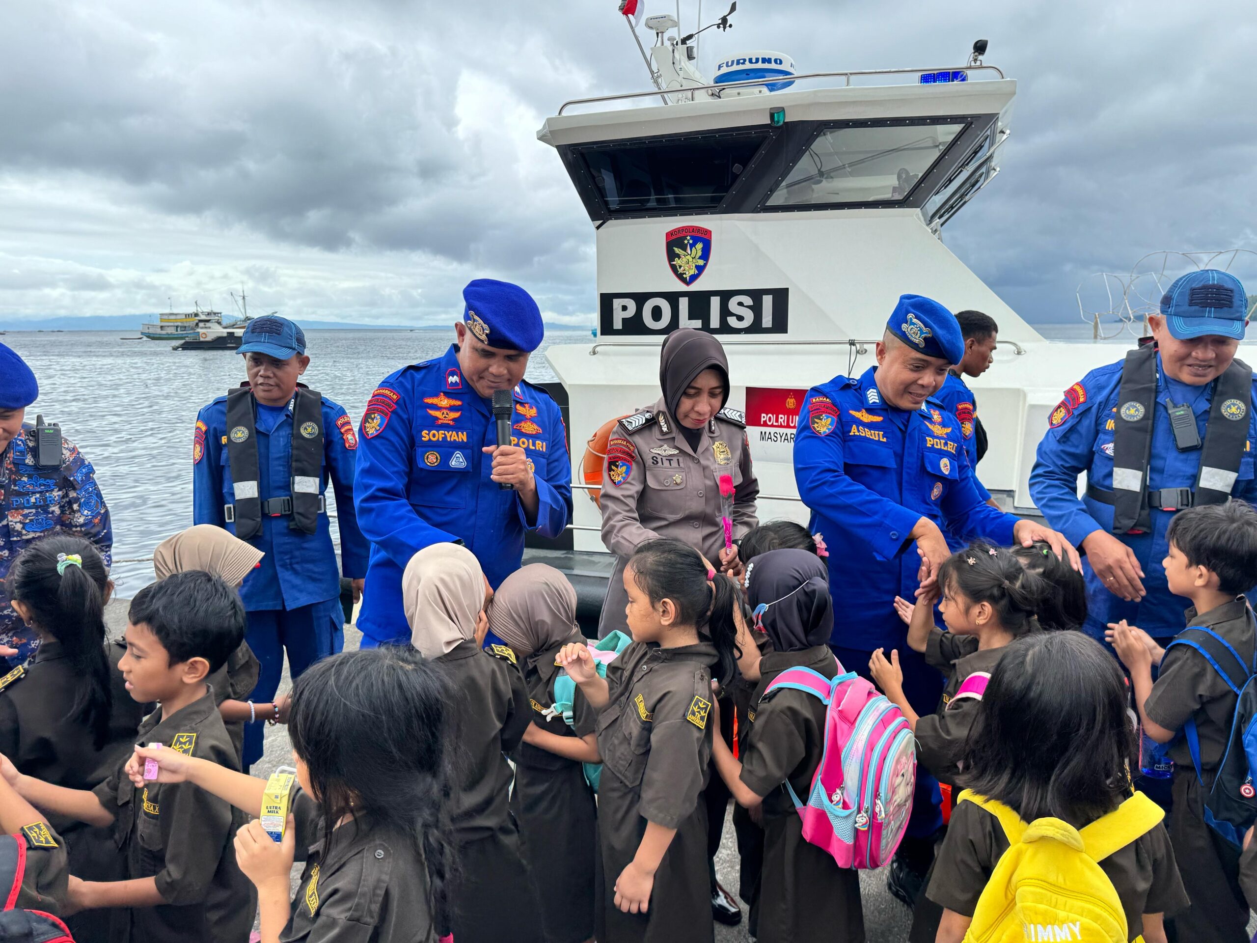 TK Adhyaksa Kunjungi Mako Polairud Polda Malut, Belajar Jaga Laut Sejak Dini