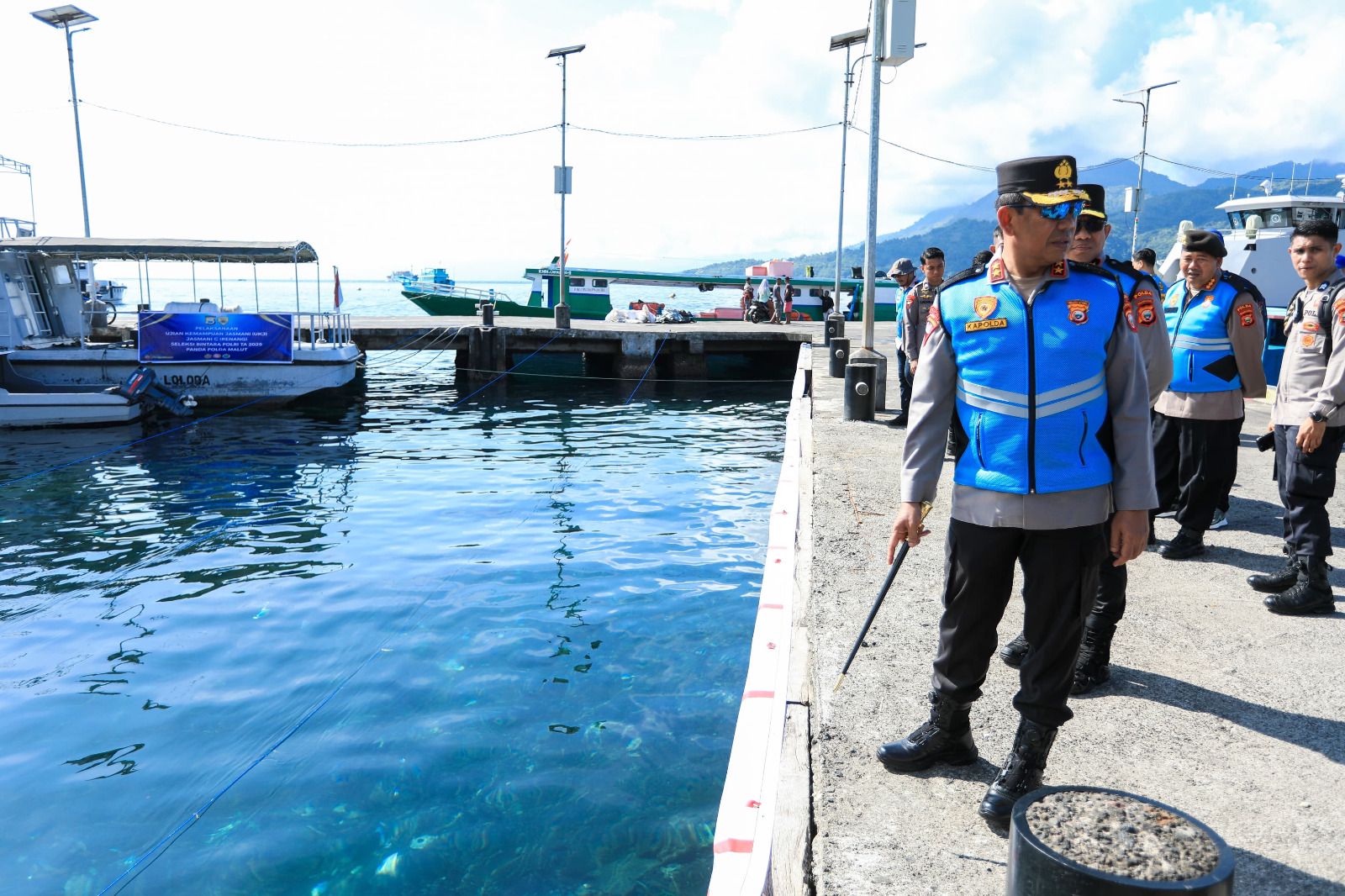 Kapolda Maluku Utara Tinjau Tes Kesamaptaan Jasmani Penerimaan Bintara Polri Tahun 2025