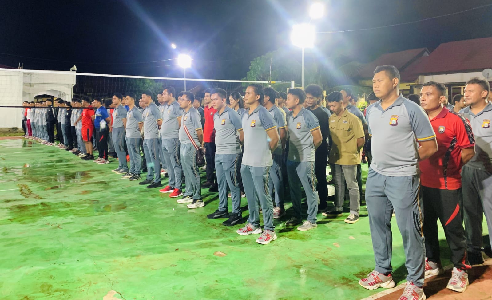 Sambut Hari Bhayangkara Ke-79, Polres Pulau Morotai Laksanakan Turnamen Volly Ball