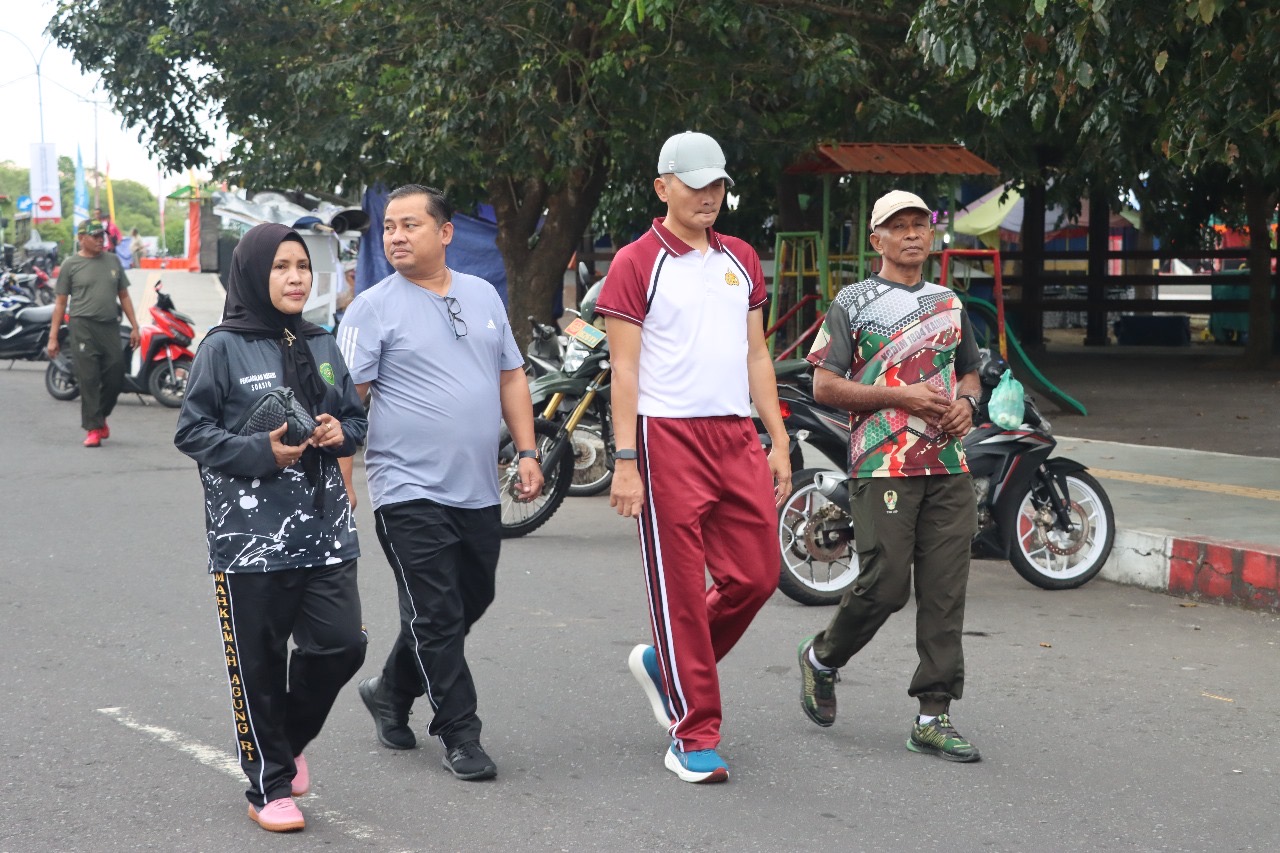 Meriahkan HUT Bhayangkara Ke-79, Polresta Tidore Gelar Olahraha Bersama