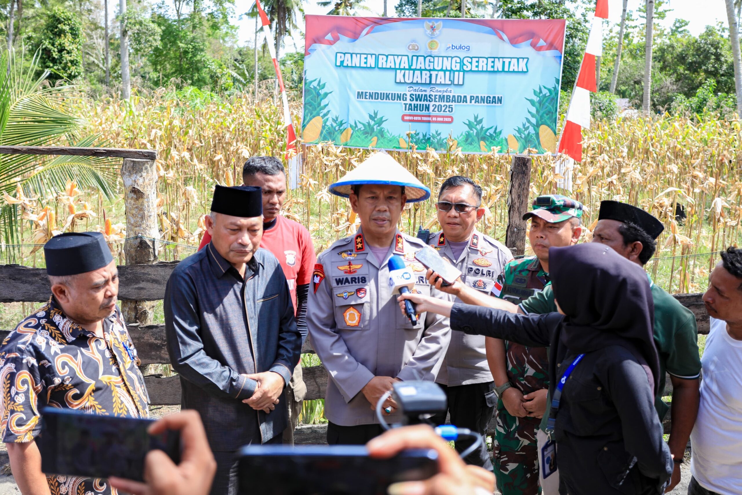 Kapolda Maluku Utara Hadiri Panen Raya Jagung Serentak dan Groundbreaking Gudang Pangan