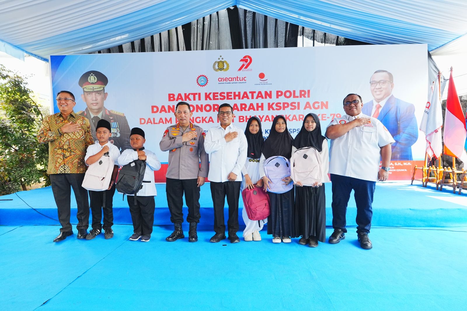 Kapolri Hadiri Bakti Kesehatan-Donor Darah KSPSI, Wujud Kepedulian ke Buruh