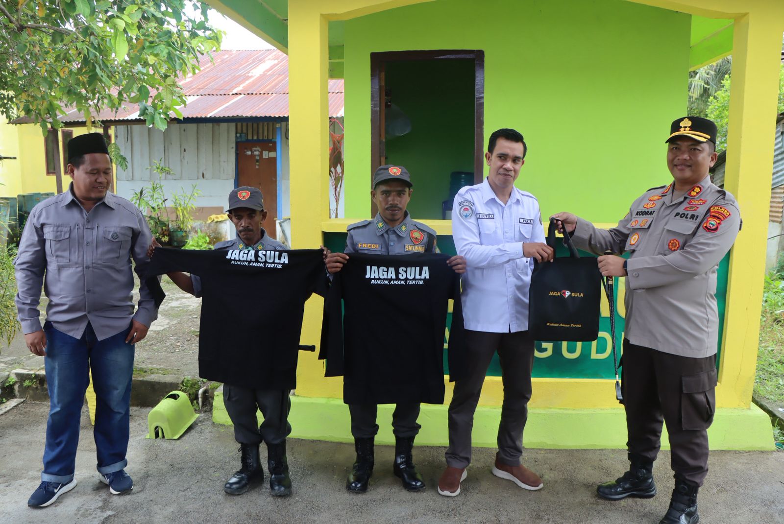 Jaga Sula- Resmikan Siskamling, Kapolres  Apresiasi Peran Kades dan Tokoh Masyarakat Untuk Harkamtibmas