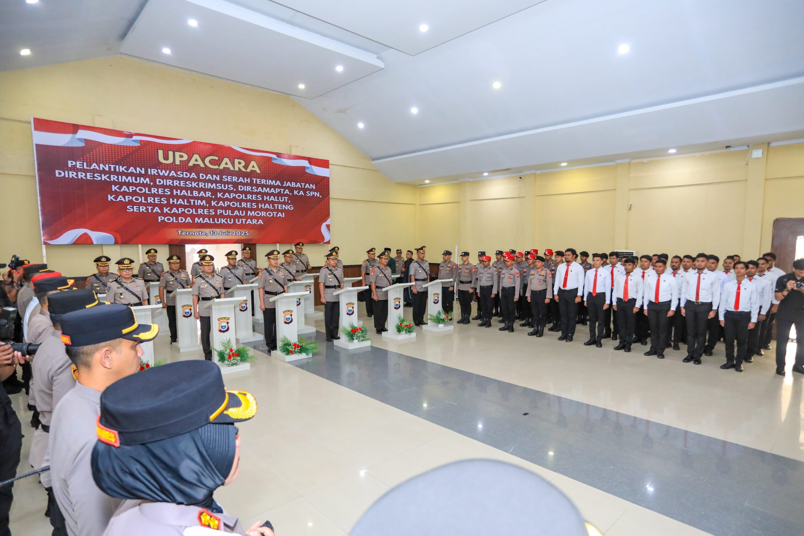Polda Malut Gelar Sertijab, Sejumlah Pejabat Utama dan Kapolres Berganti