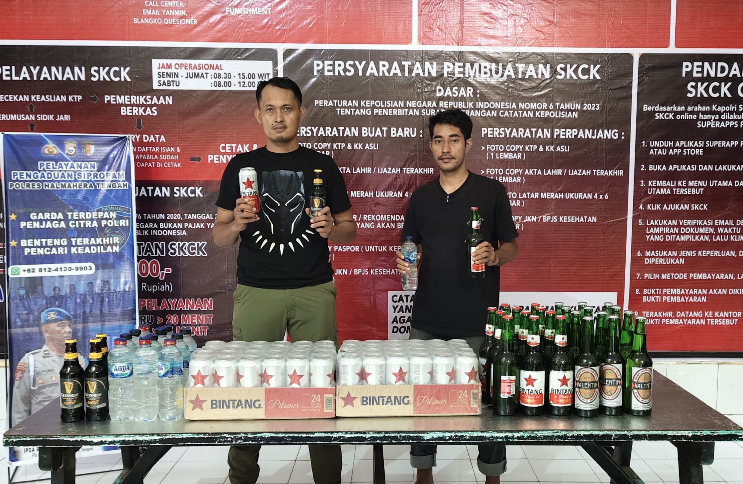 Sat Resnarkoba Polres Halmahera Tengah Kembali Amankan sejumlah  Miras berbagai jenis Saat Razia