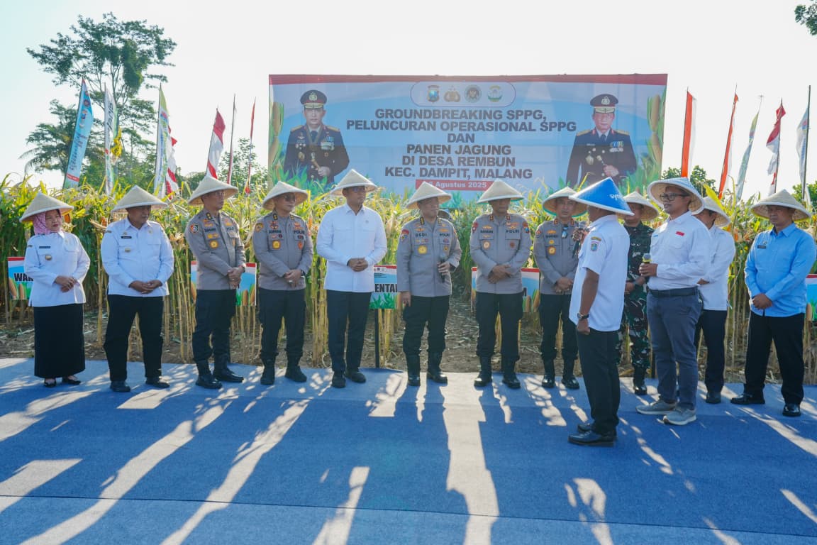 Panen Raya Jagung di Malang, Wujud Nyata Komitmen Polri dalam Ketahanan Pangan Nasional