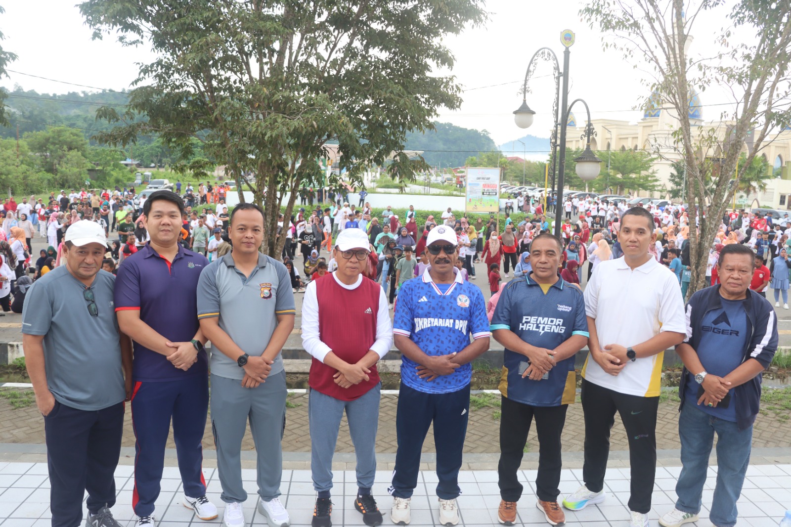 Kapolres Halteng Hadiri Kegiatan Launching dan senam bersama dalam rangka menyambut HUT Kemerdekaan RI Ke-80 Tahun 2025.