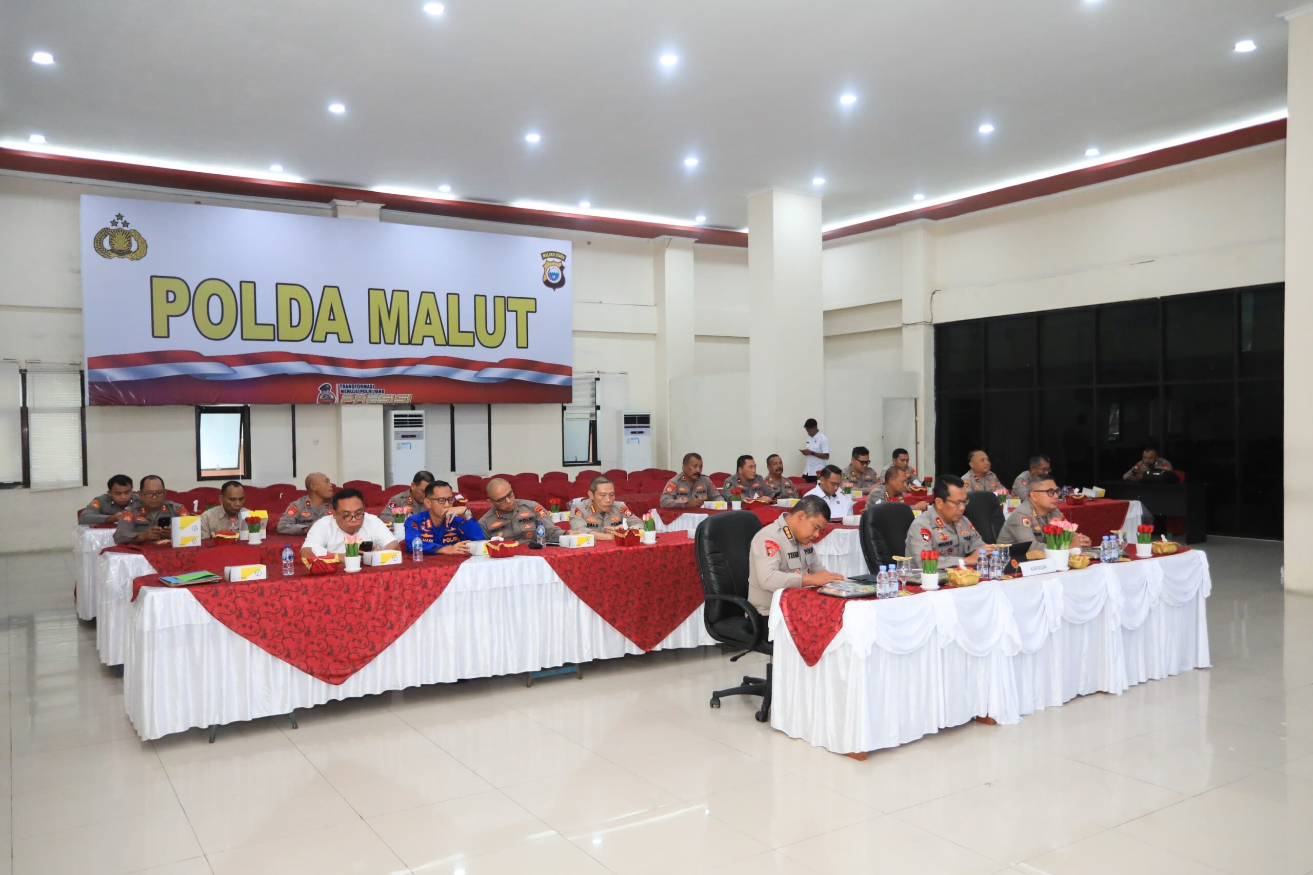 Kapolda Malut Ikuti Arahan Kapolri soal Kesiapan Pengamanan Unjuk Rasa