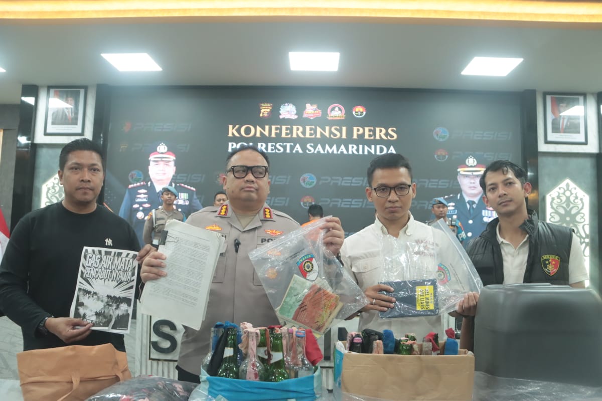 Polisi Tangkap Otak Intelektual Bom Molotov Jelang Unjuk Rasa 1 September di Samarinda