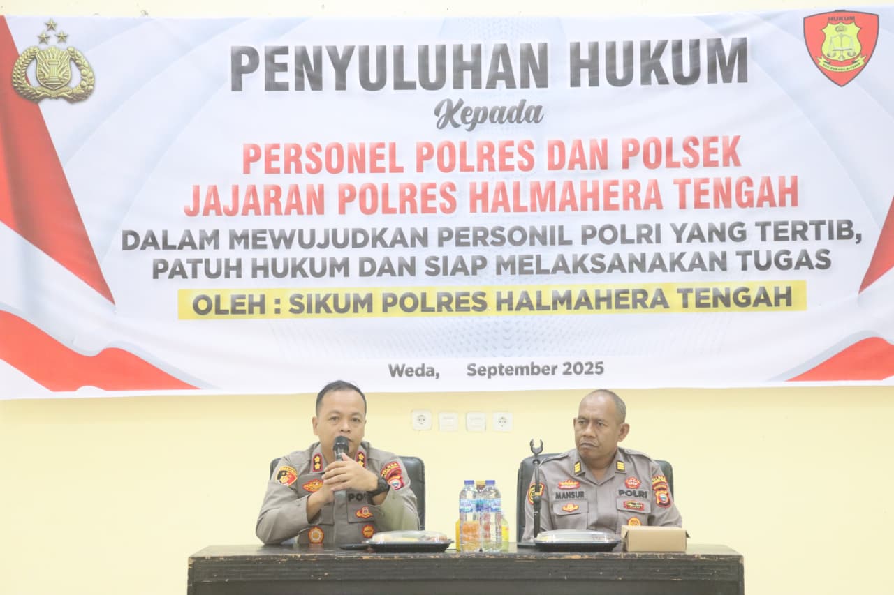 Polres Halteng Gelar Penyuluhan Hukum, Wujudkan Personel Tertib dan Patuh Hukum