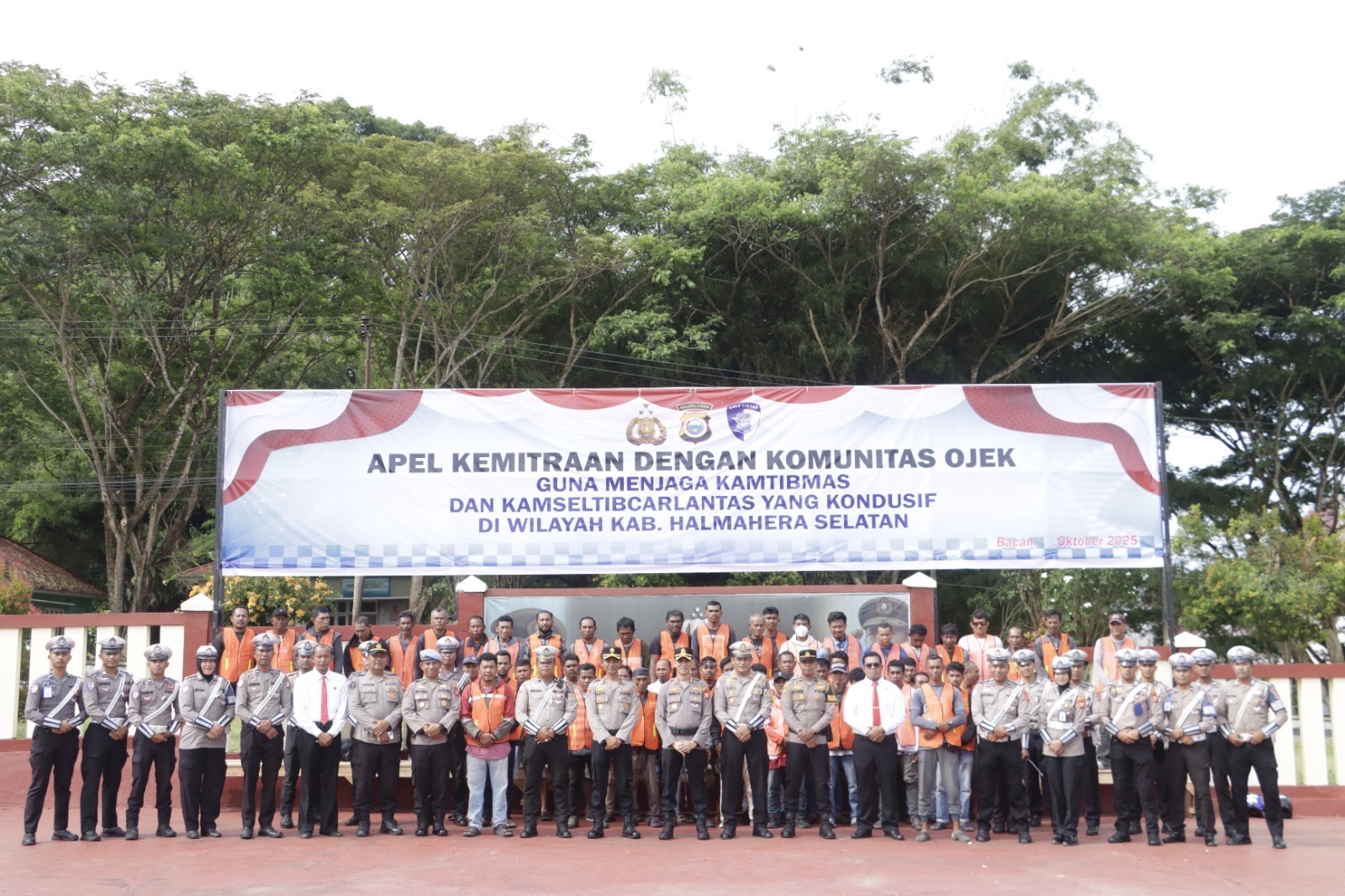 Sat Lantas Polres Halsel Gandeng Komunitas Ojek, Wujudkan Kamseltibcarlantas yang Aman dan Kondusif