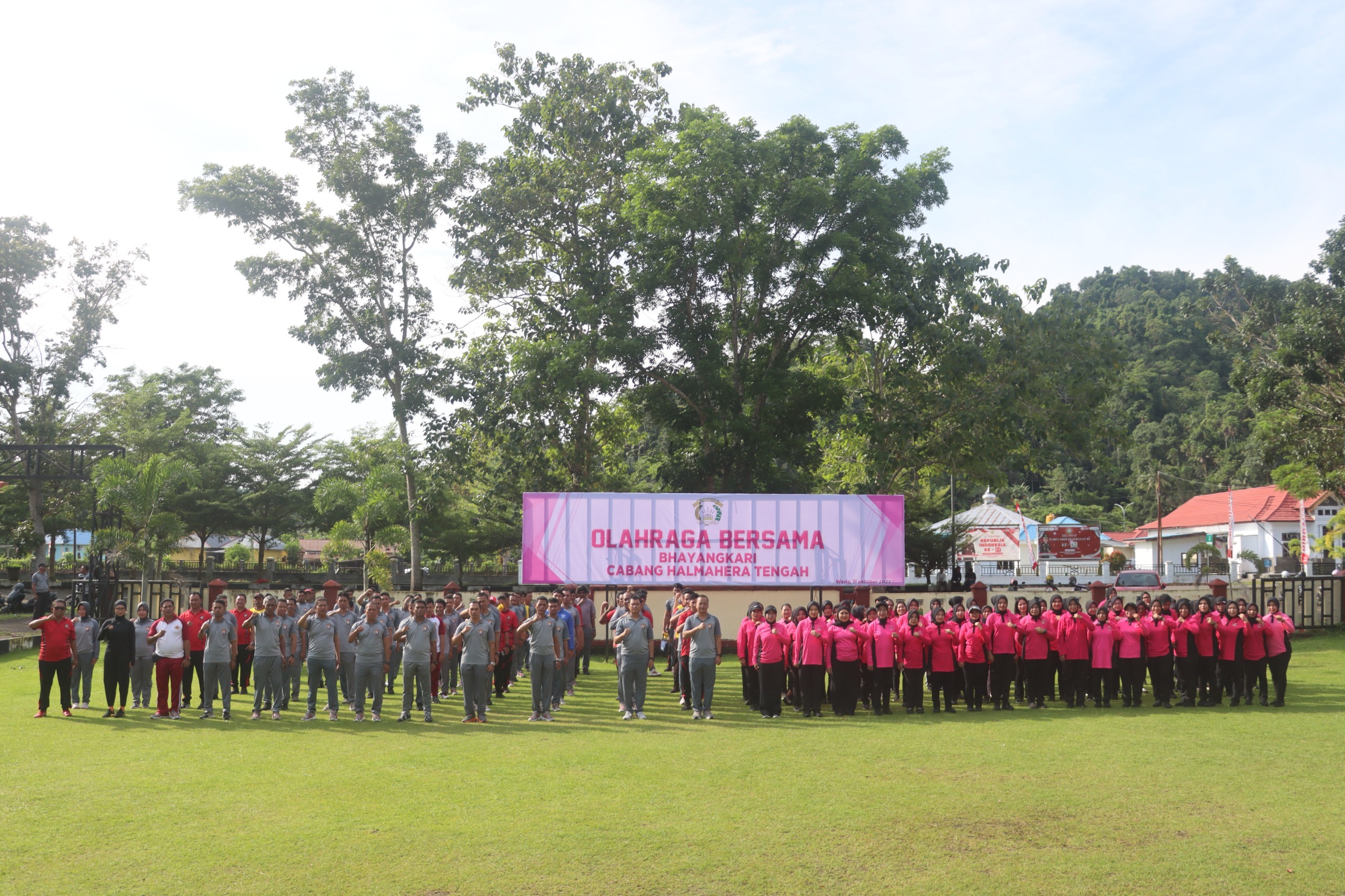 Polres Halmahera Tengah Gelar Olahraga Bersama Bhayangkari, Pererat Tali Silaturahmi
