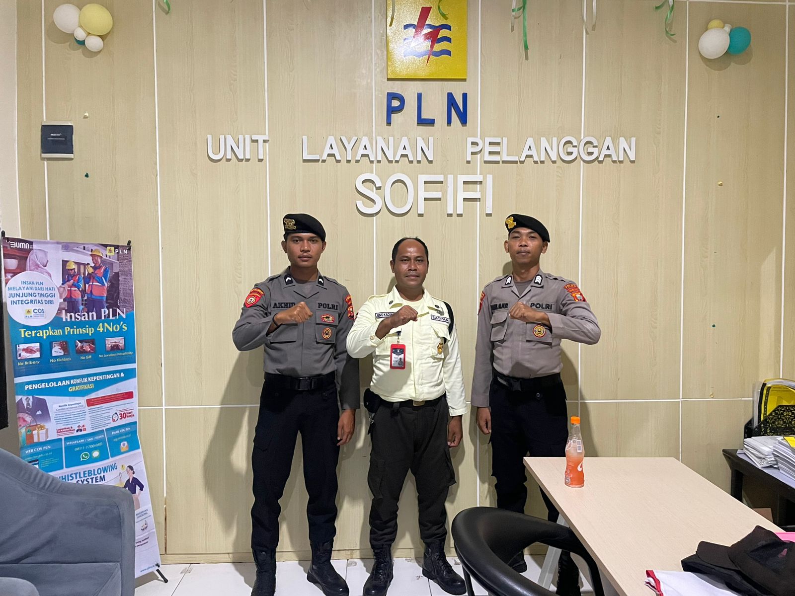 Wujudkan Keamanan Objek Vital, Ditpamobvit Polda Malut Patroli di Area PLN dan Bank Mandiri Sofifi