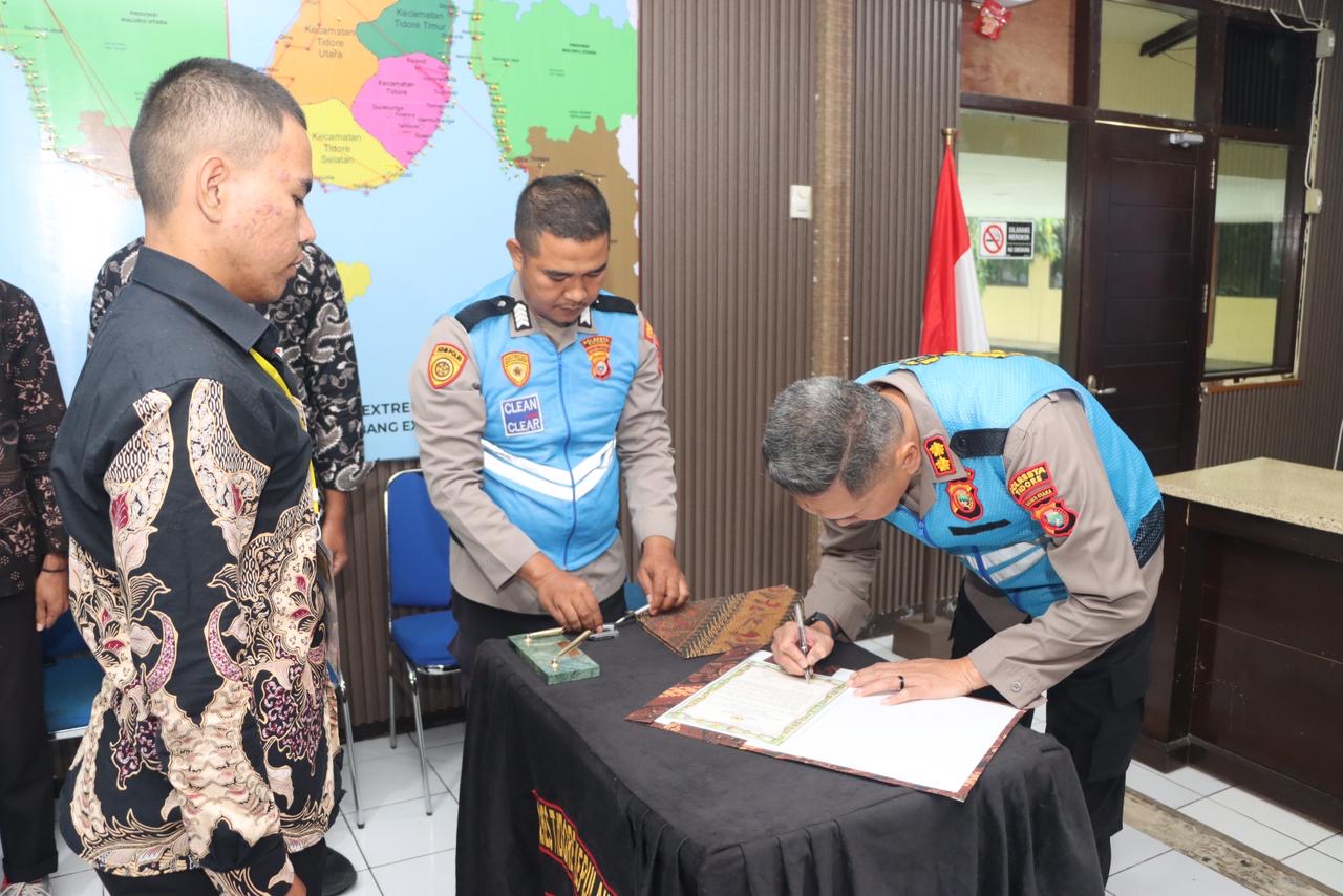 Wujudkan Rekrutmen Bersih, Polresta Tidore Gelar Pakta Integritas Seleksi Bintara Brimob