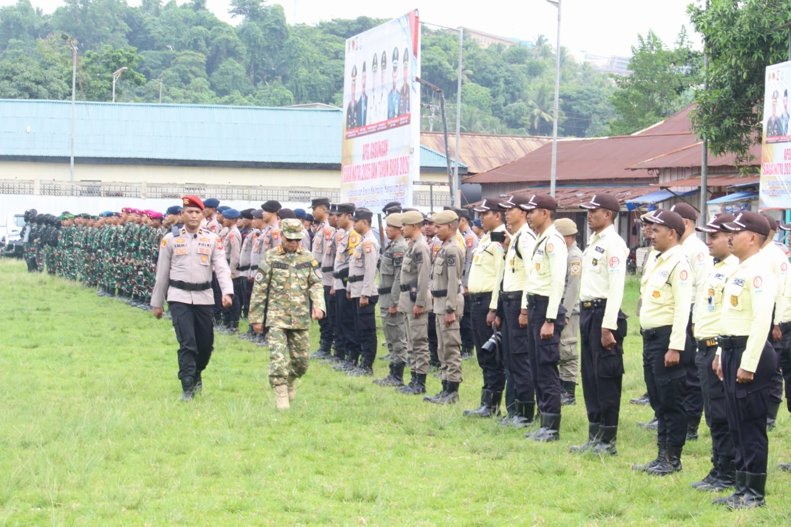 *Pengamanan Nataru 2025–2026, Apel Gabungan Digelar di Kawasan Lingkar Tambang*
