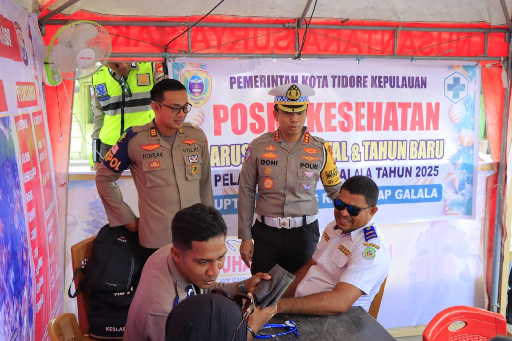 Polda Malut Hadirkan Layanan Kesehatan di Pelabuhan Ferry Sofıfi Saat Operasi Lilin Kie Raha 2025