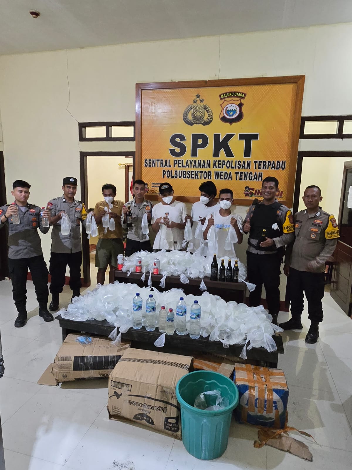 Hari ke-5 Ops Pekat Kieraha II 2025, Polres Halmahera Tengah Amankan Ratusan Kantong Miras Ilegal