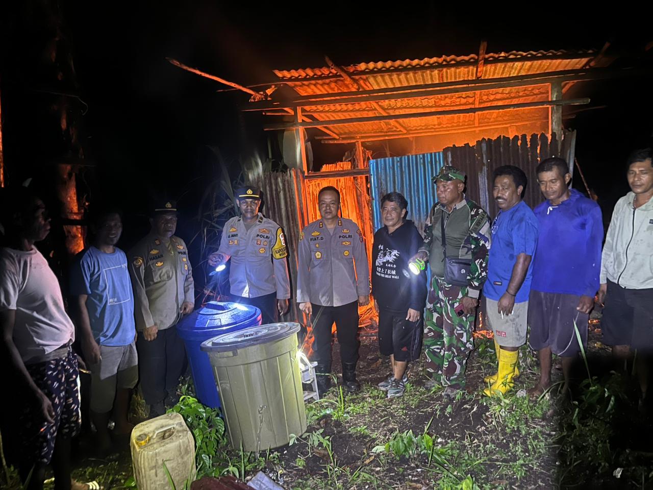 Kapolres Halteng Pimpin Langsung Penggerebekan Dugaan Tempat Penyulingan Miras Oplosan