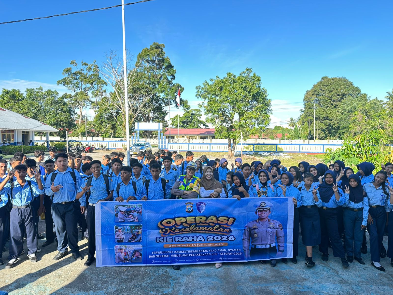Ops Keselamatan Kie Raha 2026: Polda Malut Masuk Sekolah, Edukasi Keselamatan Berkendara