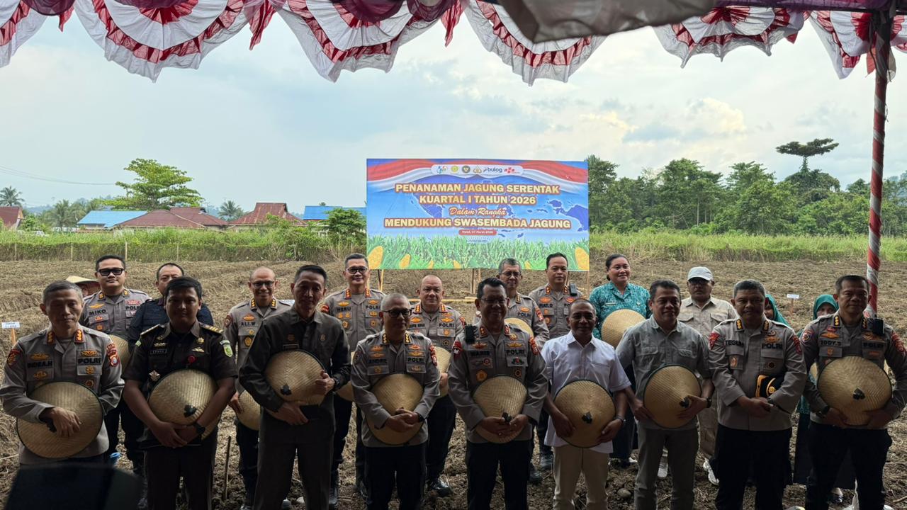 Dukung Program Swasembada Pangan, Polres Halteng Ikuti Zoom Meeting Penanaman Jagung Kuartal I 2026
