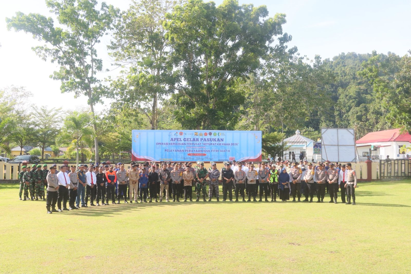 Polres Halteng Siap Amankan Mudik, Apel Gelar Pasukan Ops Ketupat Kie Raha 2026 Digelar