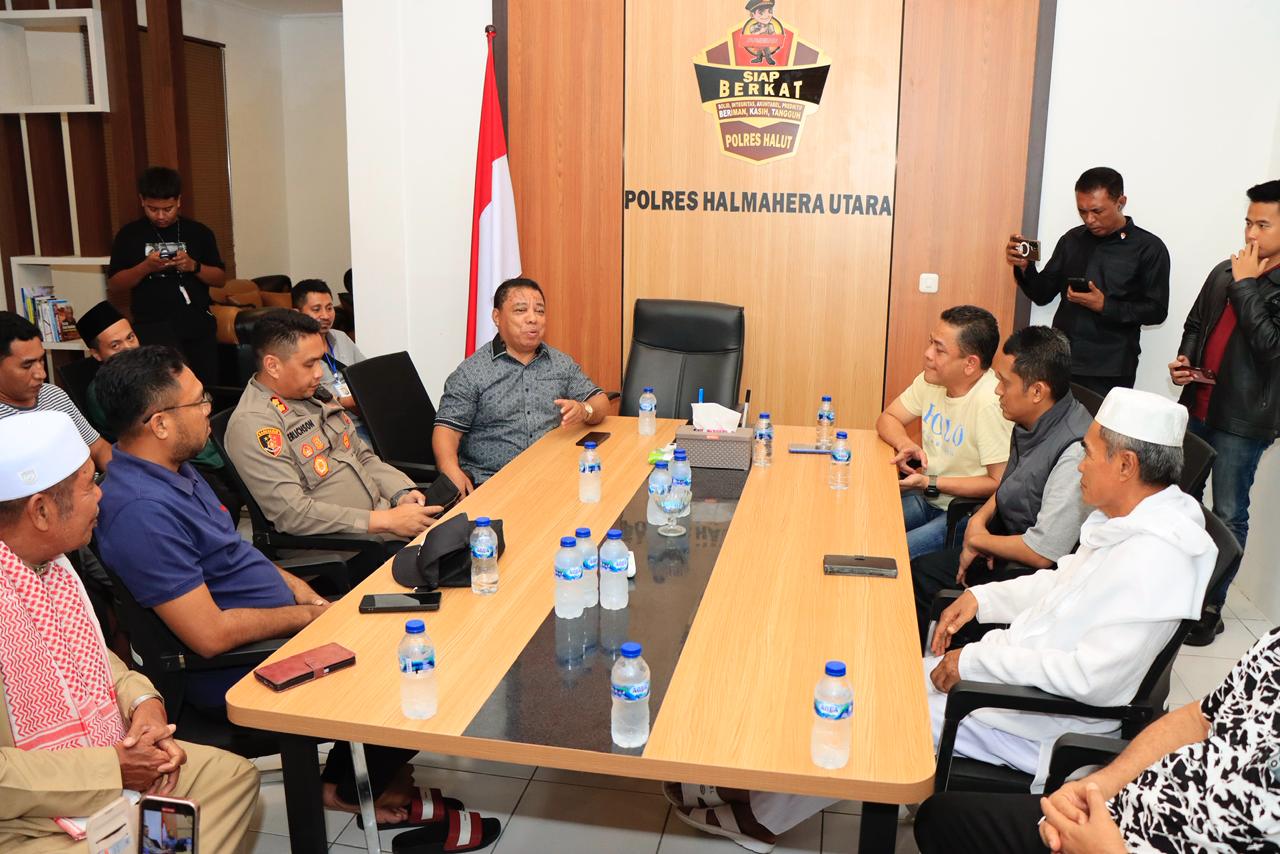 Polda Malut Fasilitasi Pertemuan Lintas Elemen di Halut, Wujudkan Cooling System dan Jaga Kondusifitas