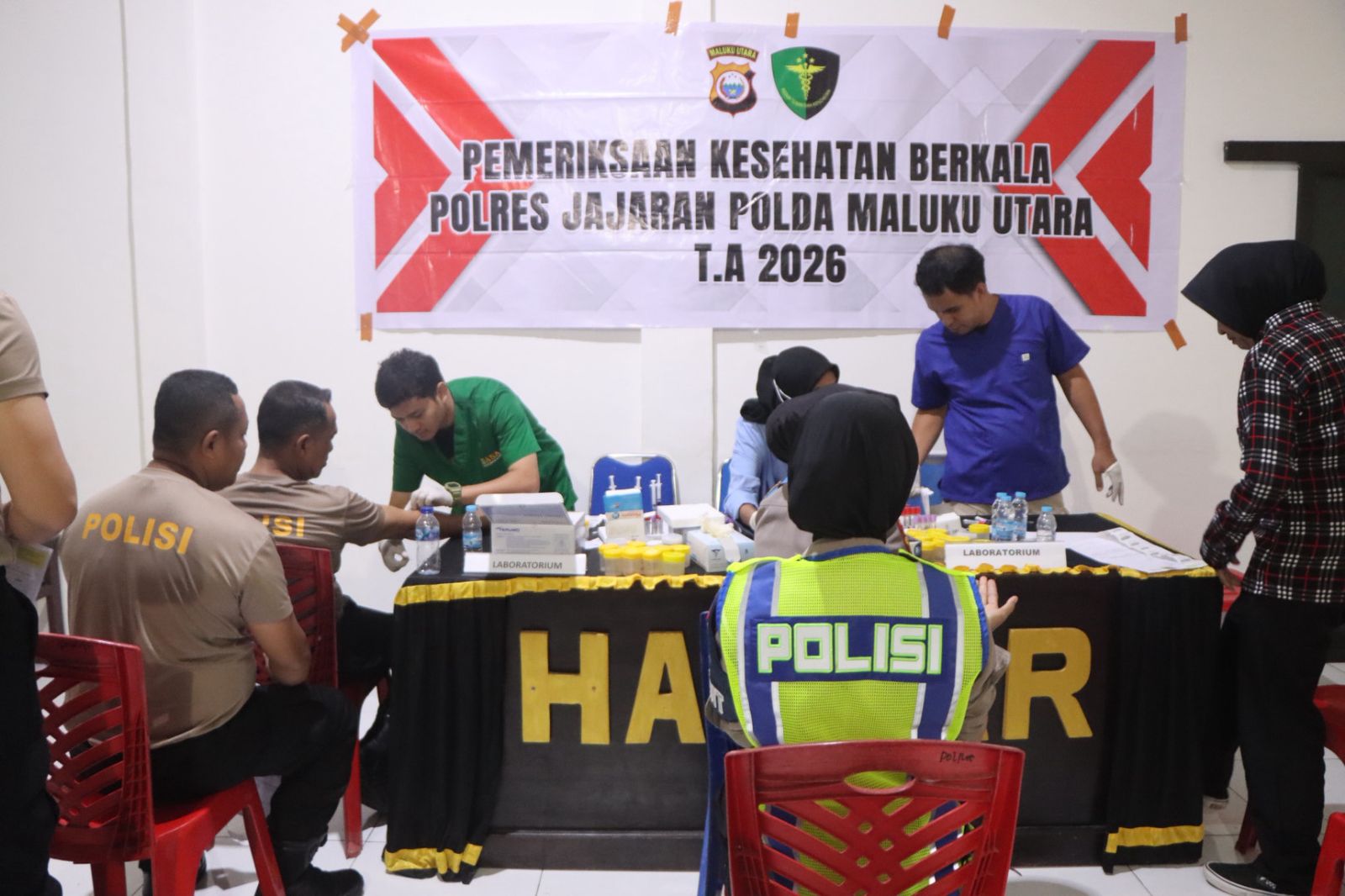 Polres Halmahera Barat Gelar Pemeriksaan Kesehatan Berkala untuk Optimalisasi Kesiapan Personel