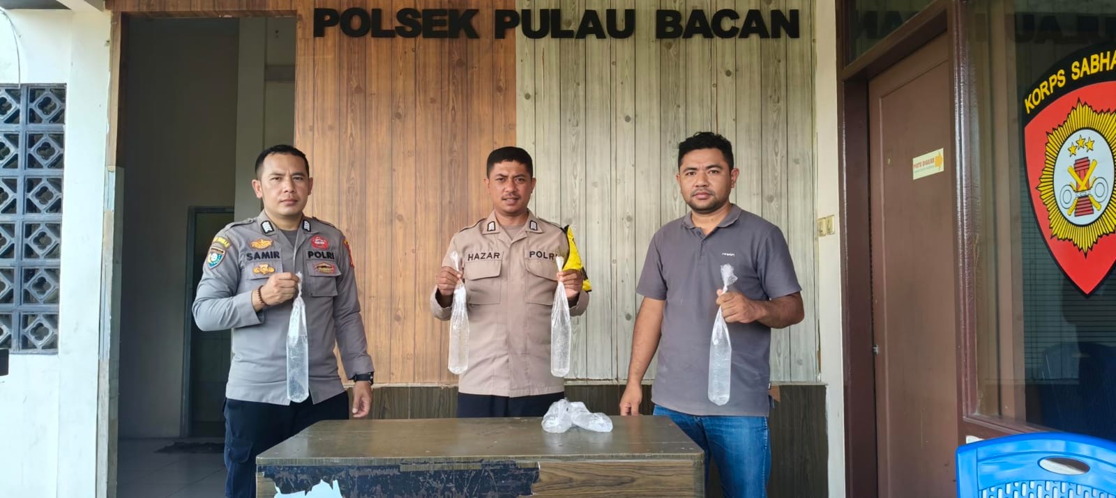 Patroli Kamtibmas, Polsek Pulau Bacan Sita Enam Kantong Cap Tikus