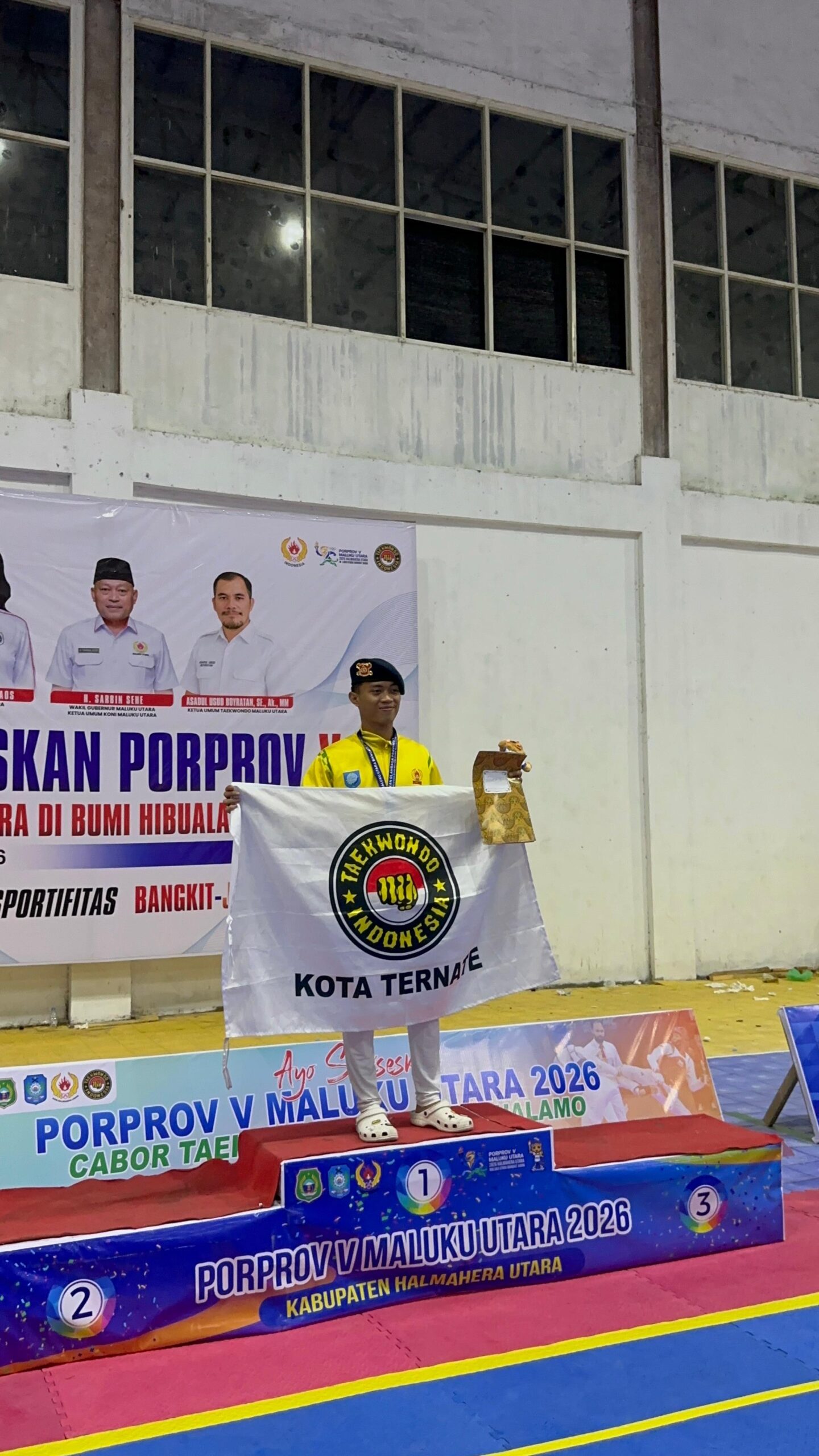 Bripda Rafly Sabet Juara I Taekwondo Kyorugi Under 58 Kg