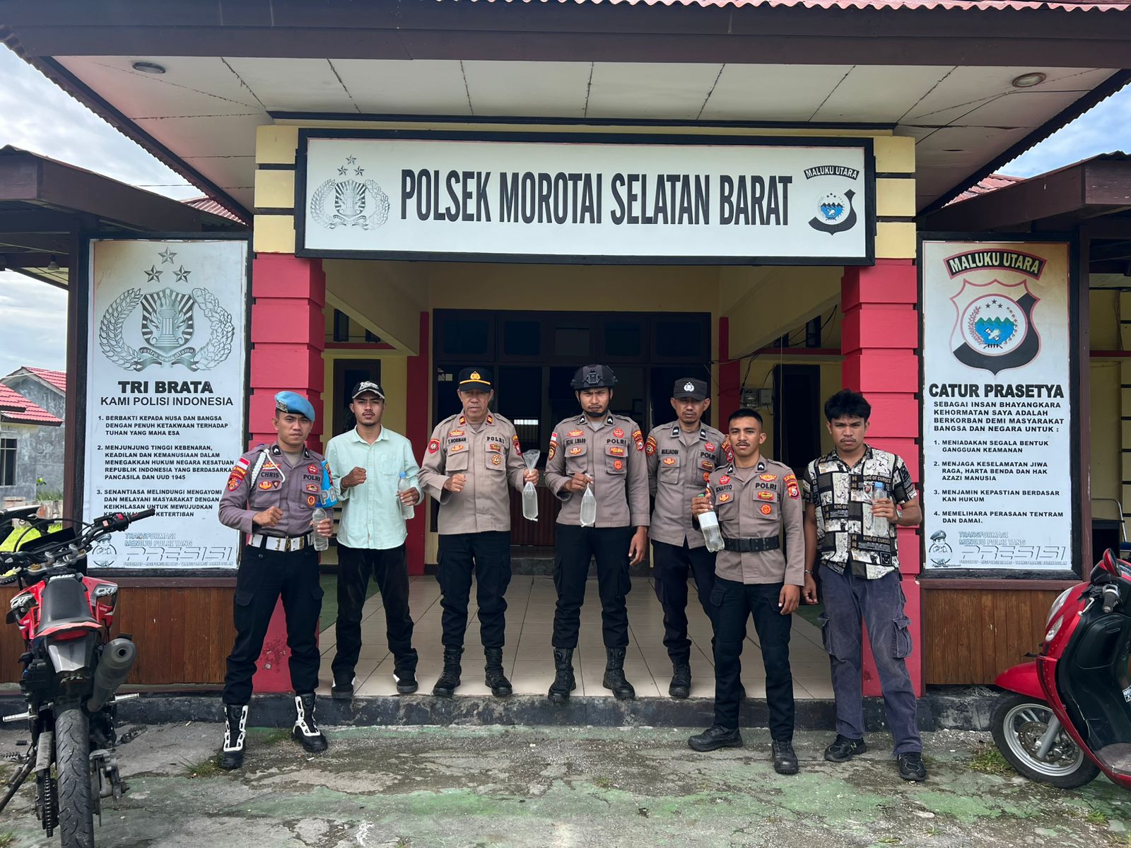 Gencar Cegah Gangguan Kamtibmas, Polsek Morotai Selatan Barat Lakukan Razia Minuman Keras