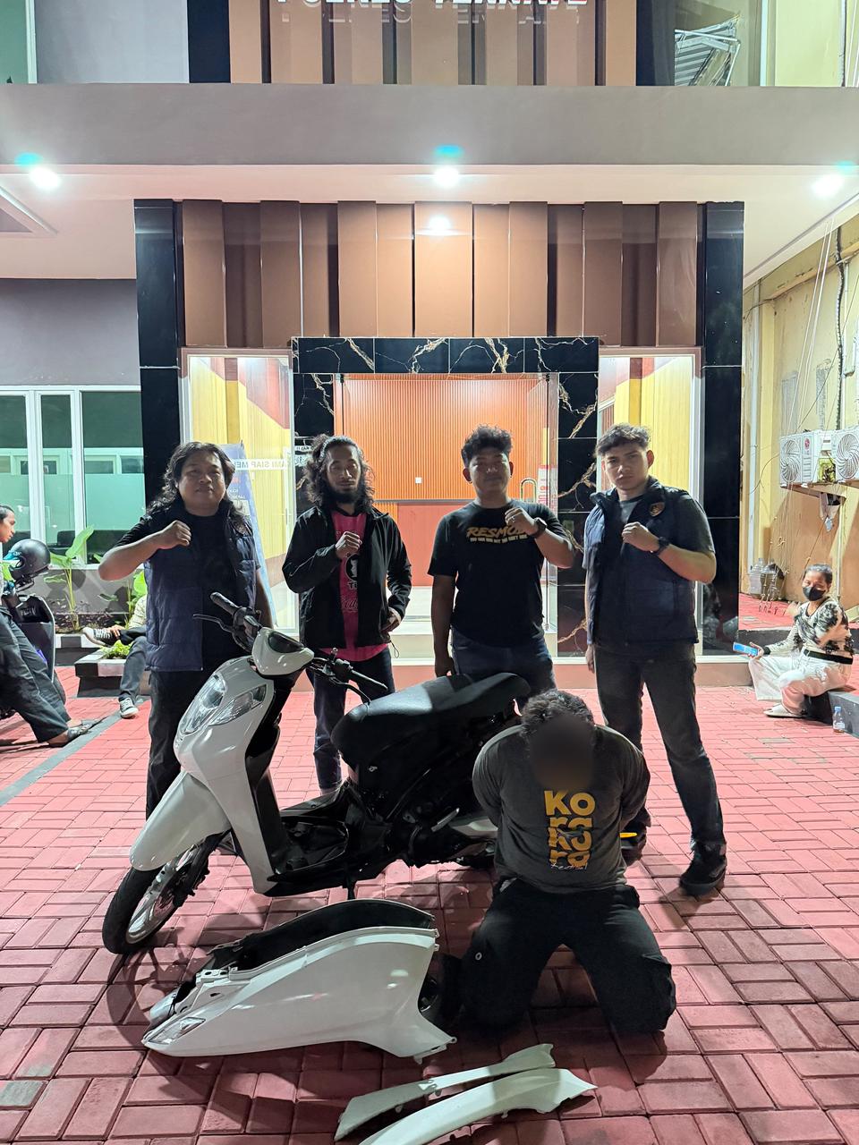 Tim Resmob Macan Gamalama Polres Ternate Amankan Terduga Pelaku Pencurian Sepeda Motor