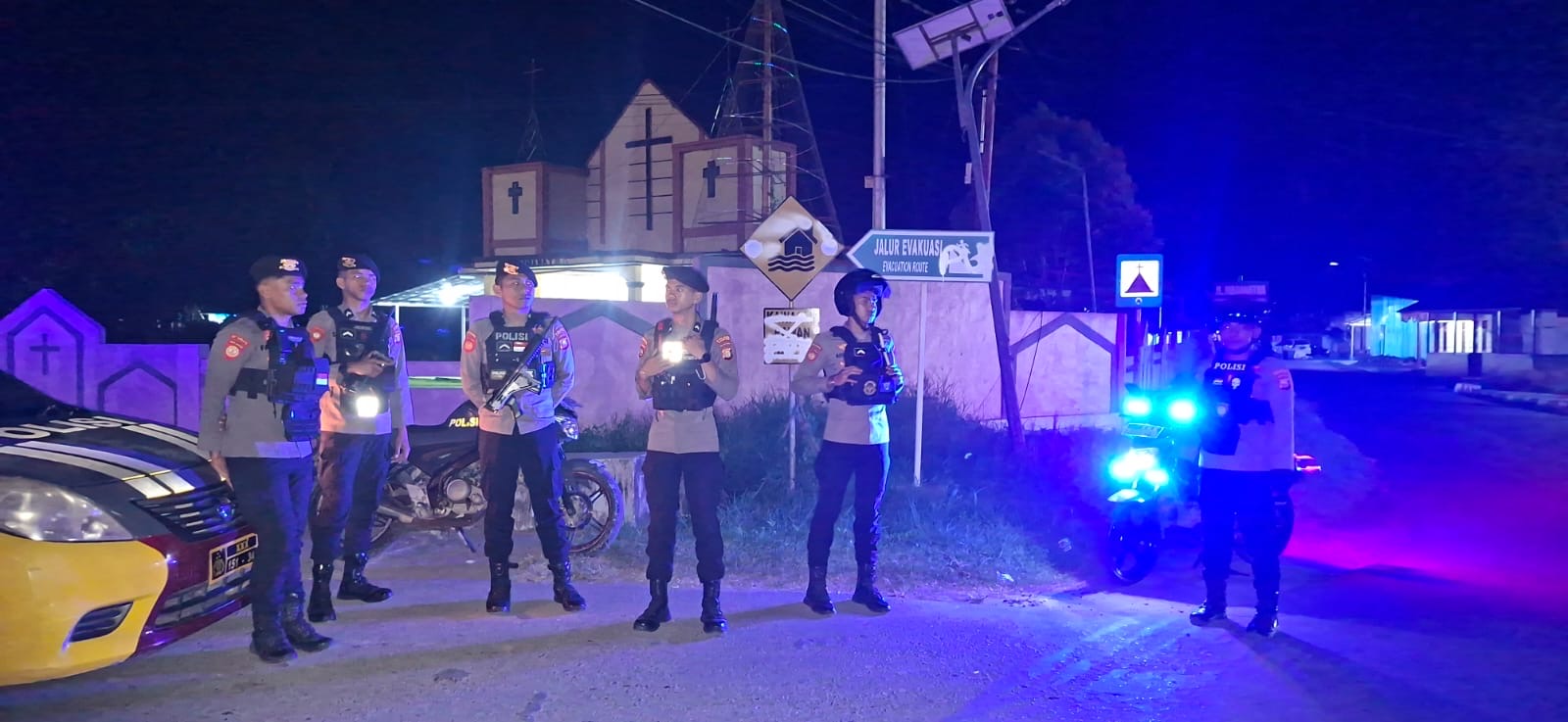 Antisipasi Gangguan Malam Hari, Polres Halmahera Tengah Gencarkan Patroli Dialogis di Titik Rawan