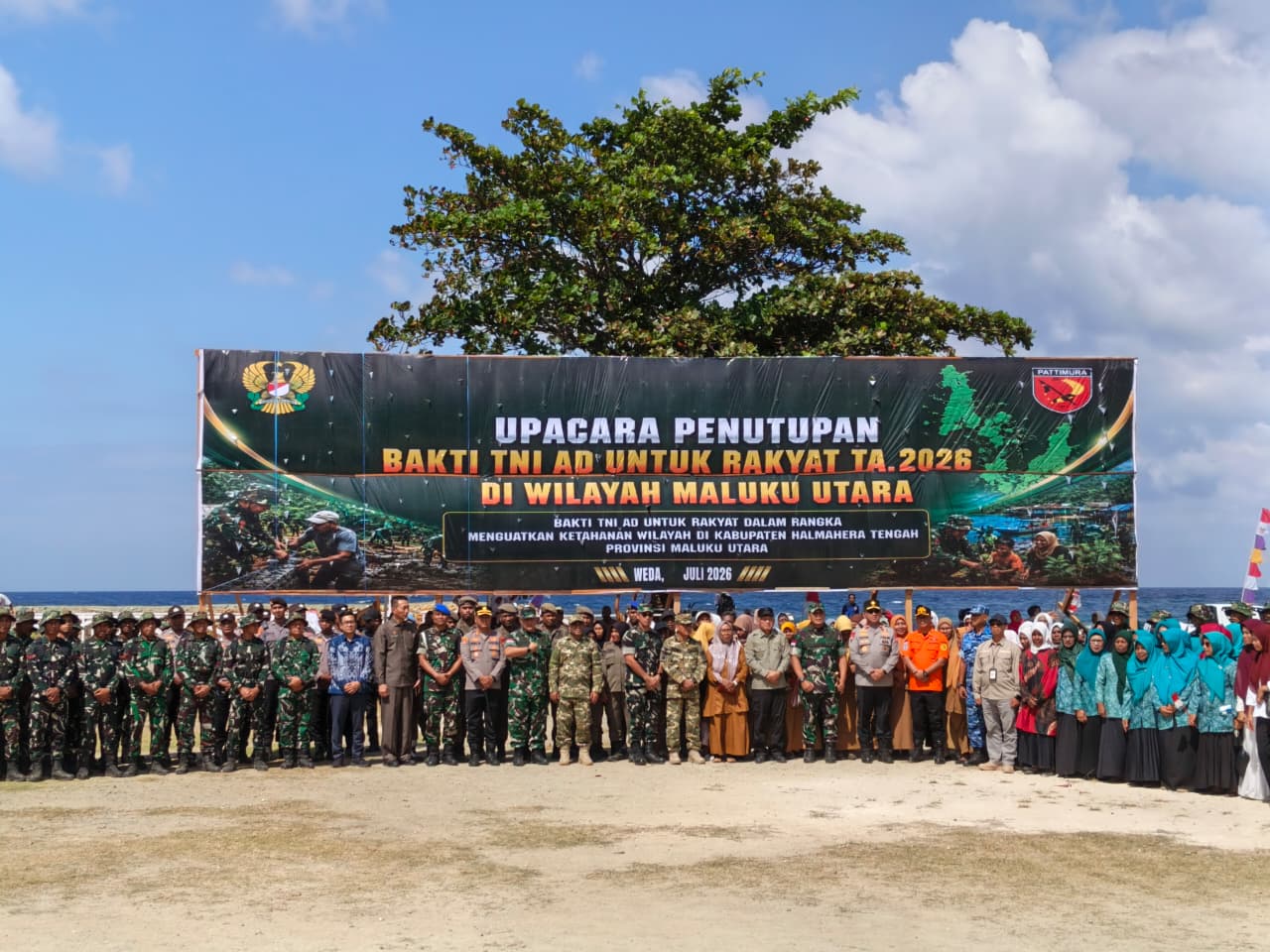 Sinergitas TNI-Polri dan Pemerintah Daerah Warnai Penutupan Bakti TNI AD untuk Rakyat TA 2026 di Halmahera Tengah
