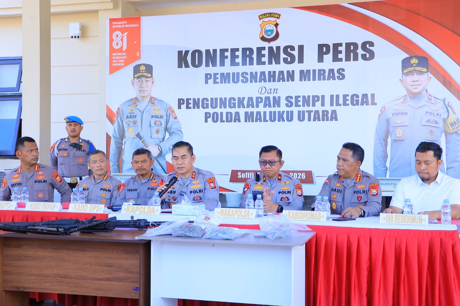 Polisi Musnahkan Puluhan Ribu Liter Miras Ilegal dan Ungkap Jaringan Peredaran Senjata Api Lintas Negara