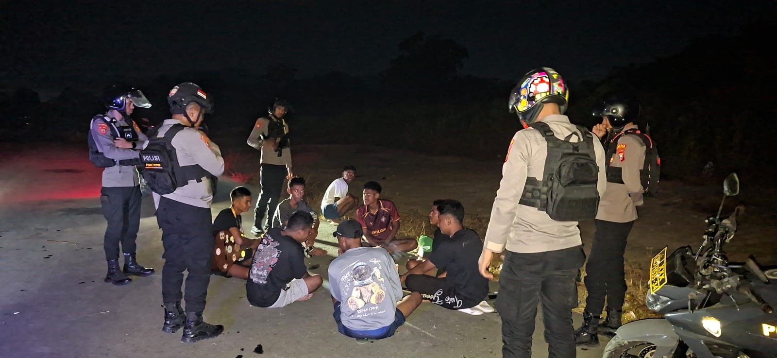Sat Samapta Polres Halmahera Tengah Laksanakan KRYD, Jaga Stabilitas Kamtibmas di Wilayah Hukum Polres Halteng