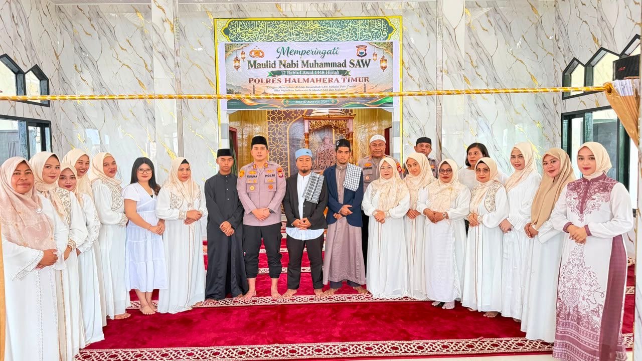Maulid Nabi Muhammad SAW Jadi Momentum Polres Halmahera Timur Perkuat Keteladanan dan Pengabdian