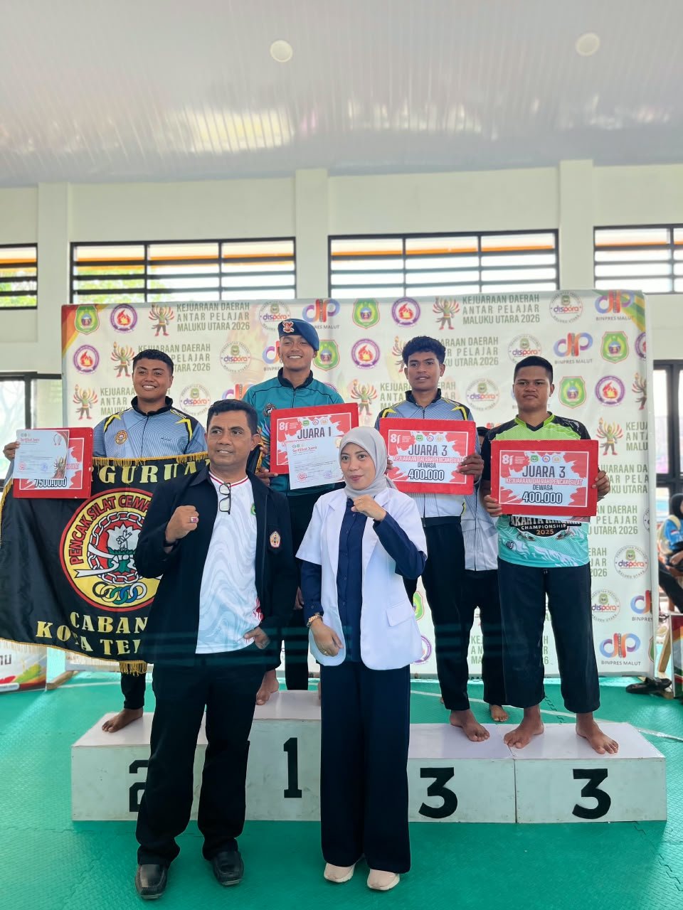 Tampil Gemilang, Bripda Rian Juara 1 Kelas E Kejurda Pencak Silat Malut