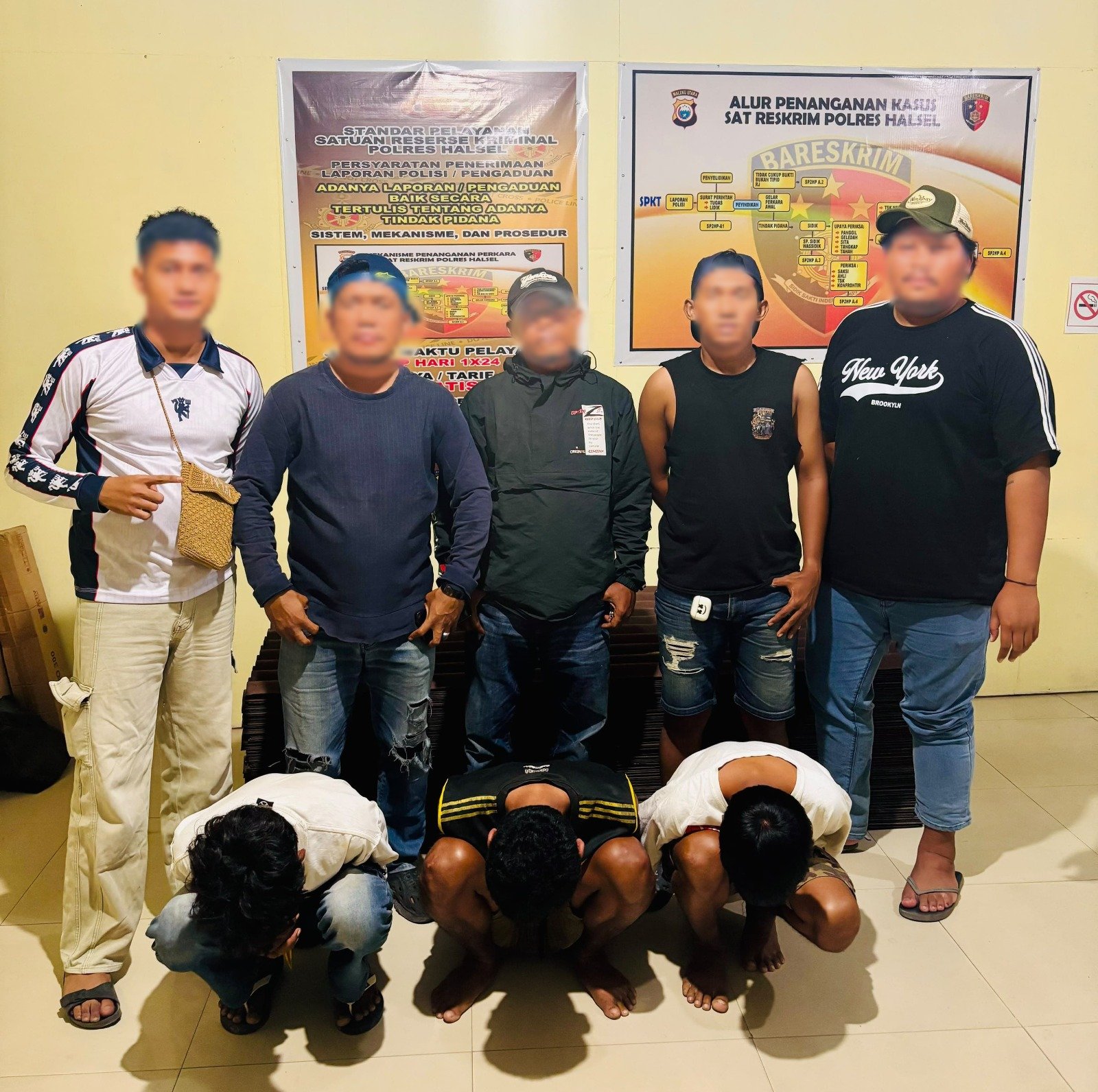 Polres Halsel Amankan Tiga Terduga Pencurian, Sejumlah Barang Bukti Disita