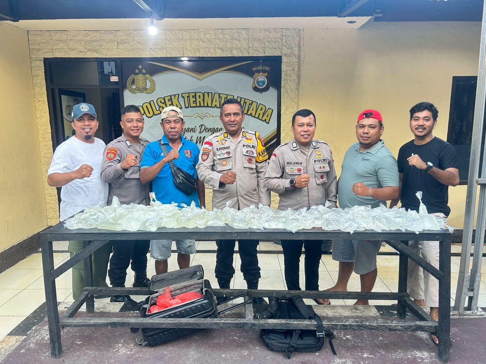Polsek Ternate Utara Gagalkan Peredaran Miras di Speed Boat Rute Jailolo–Ternate