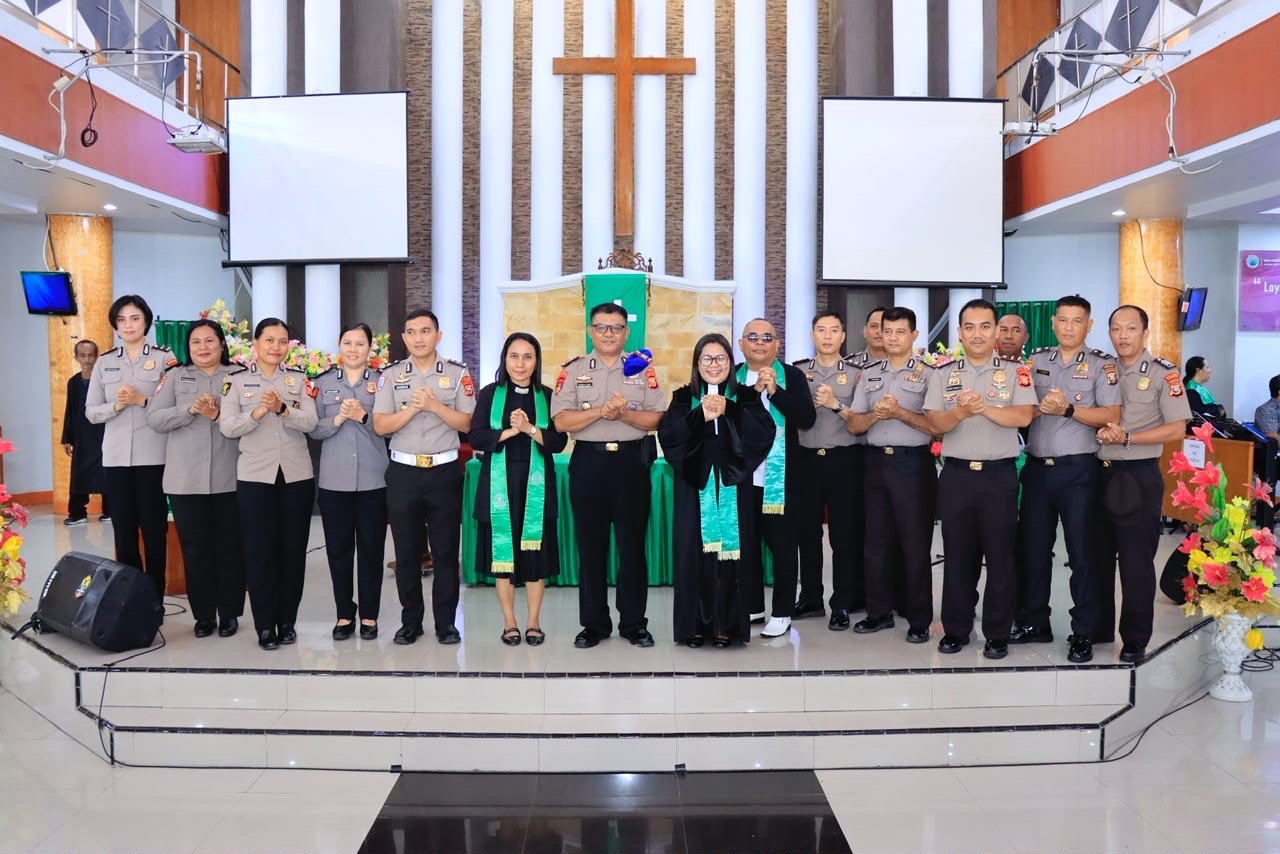 Lewat Minggu Kasih, Polda Maluku Utara Ajak Jemaat Gereja Jaga Kamtibmas dan Cegah Hoaks