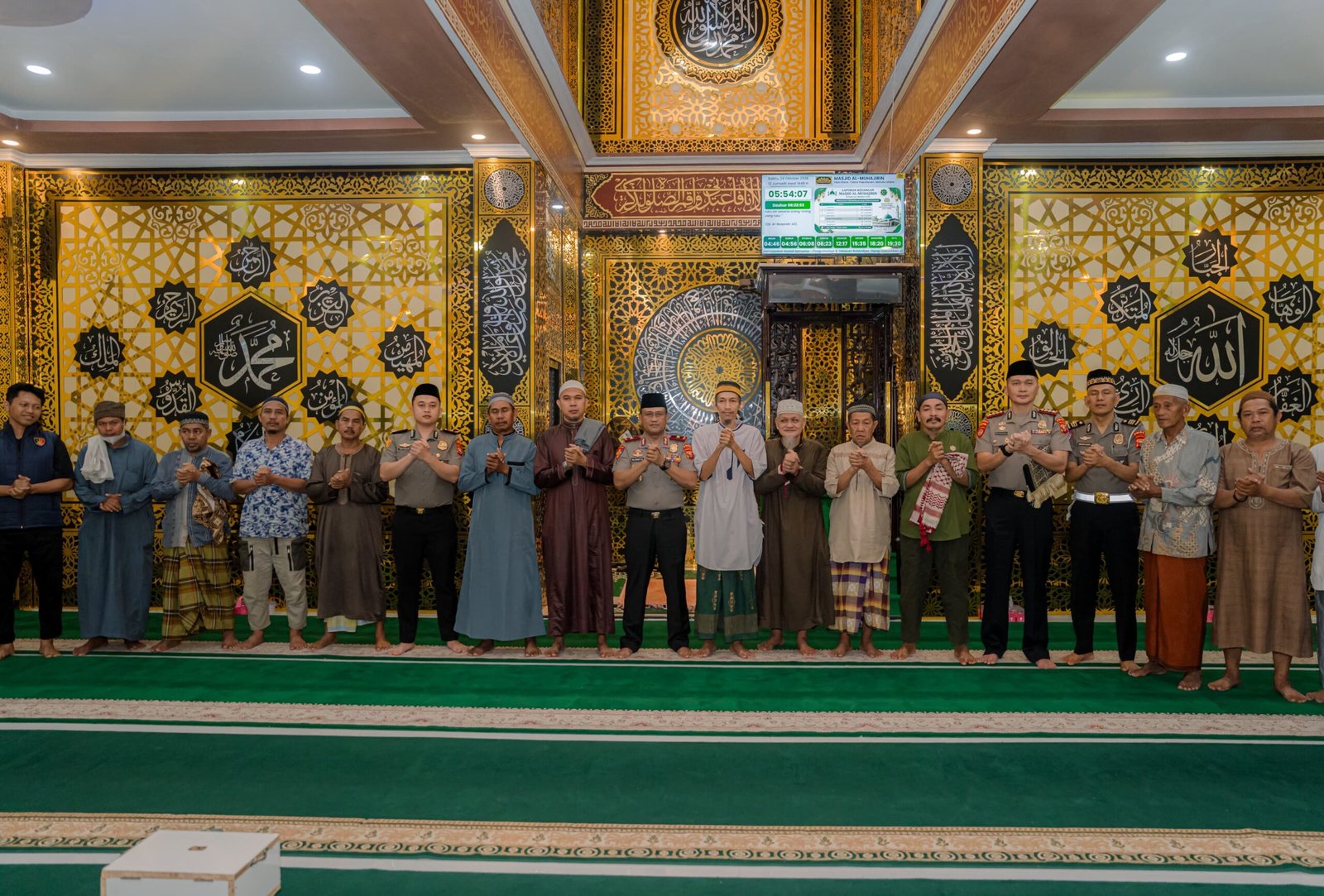 Wakapolda Maluku Utara Ajak Masyarakat Jaga Kamtibmas Saat Subuh Keliling di Masjid Al-Muhajirin