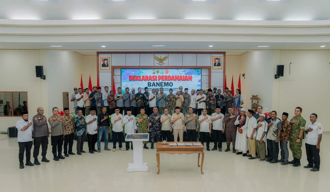 Polisi Bersama Pemda Fasilitasi Deklarasi Perdamaian Lima Desa dan Desa Sibenpopo