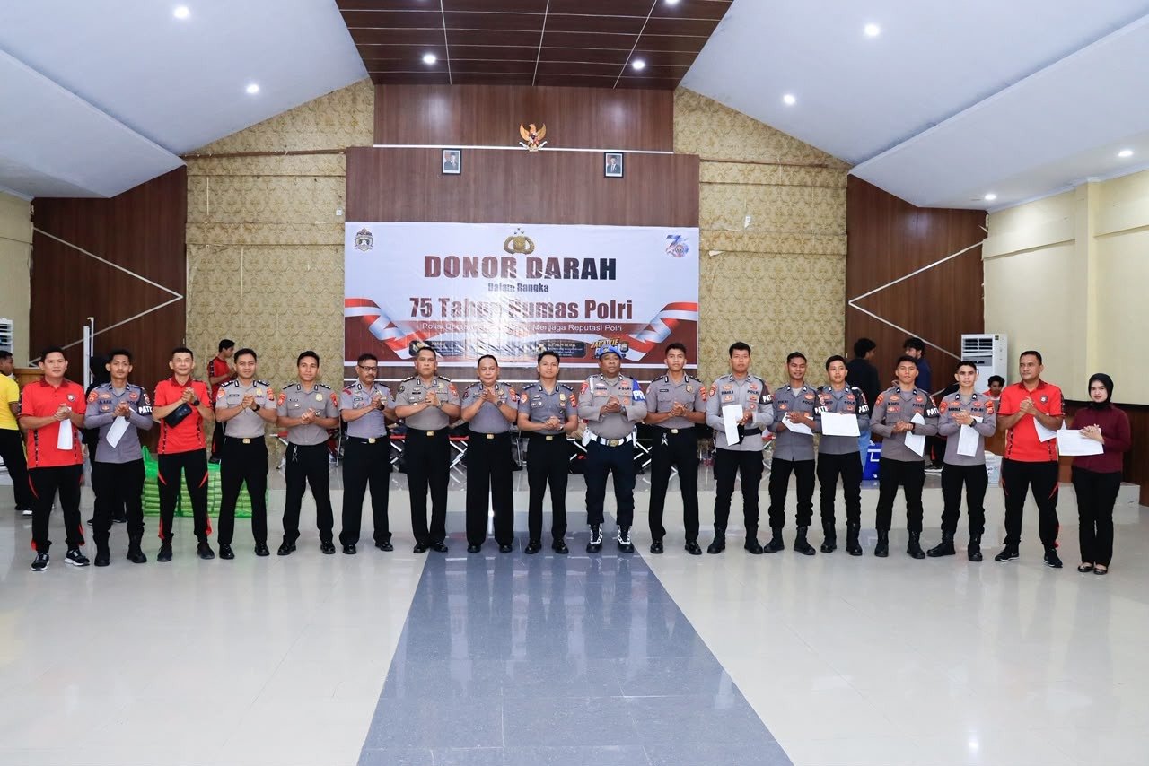 Peringati Hari Jadi ke-75 Humas Polri, Bidhumas Polda Malut Gelar Donor Darah Serentak sebagai Wujud Kepedulian Sosial